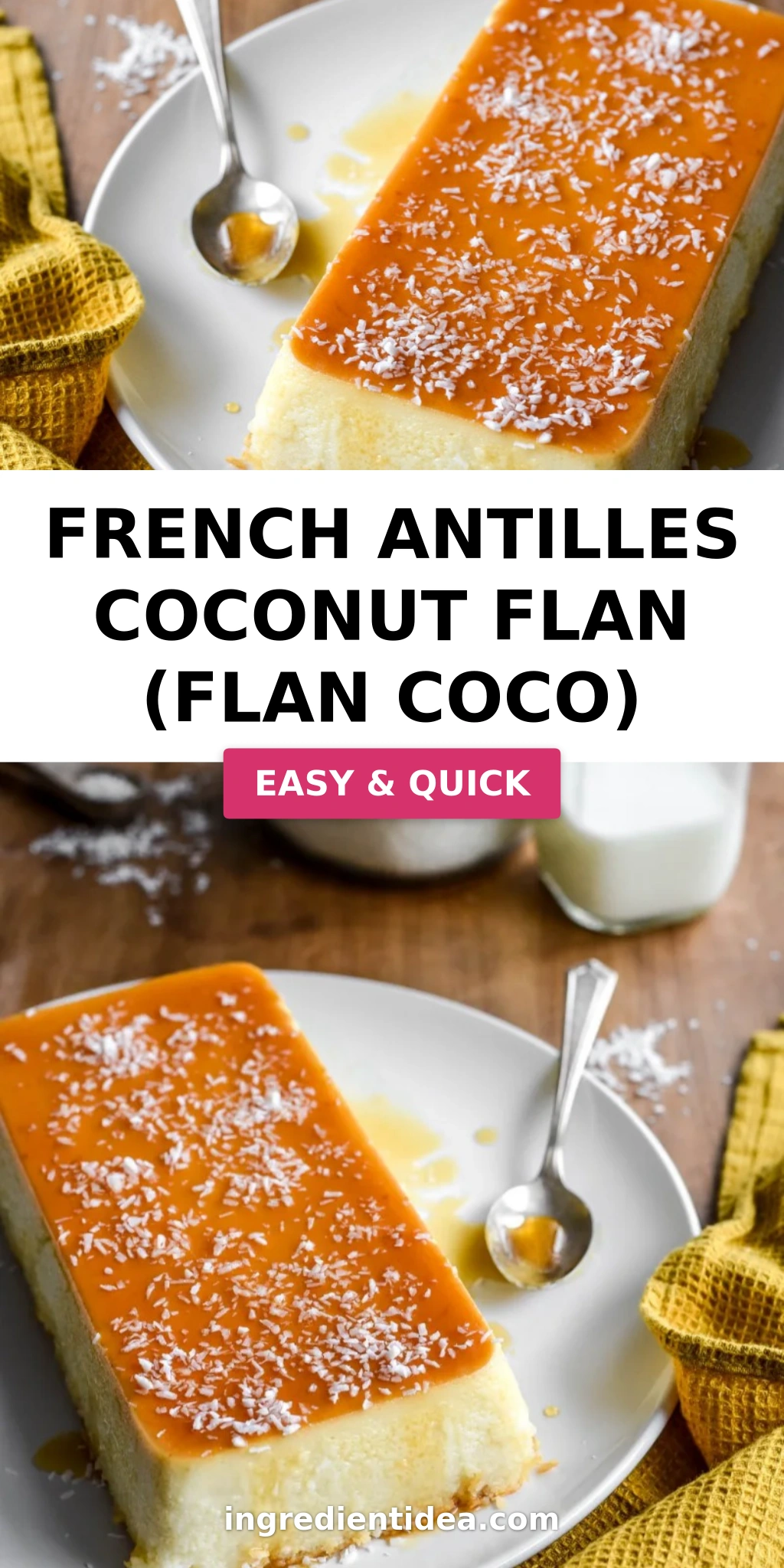 French Antilles Coconut Flan (Flan Coco)