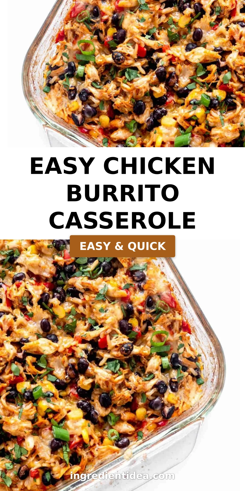 Easy Chicken Burrito Casserole