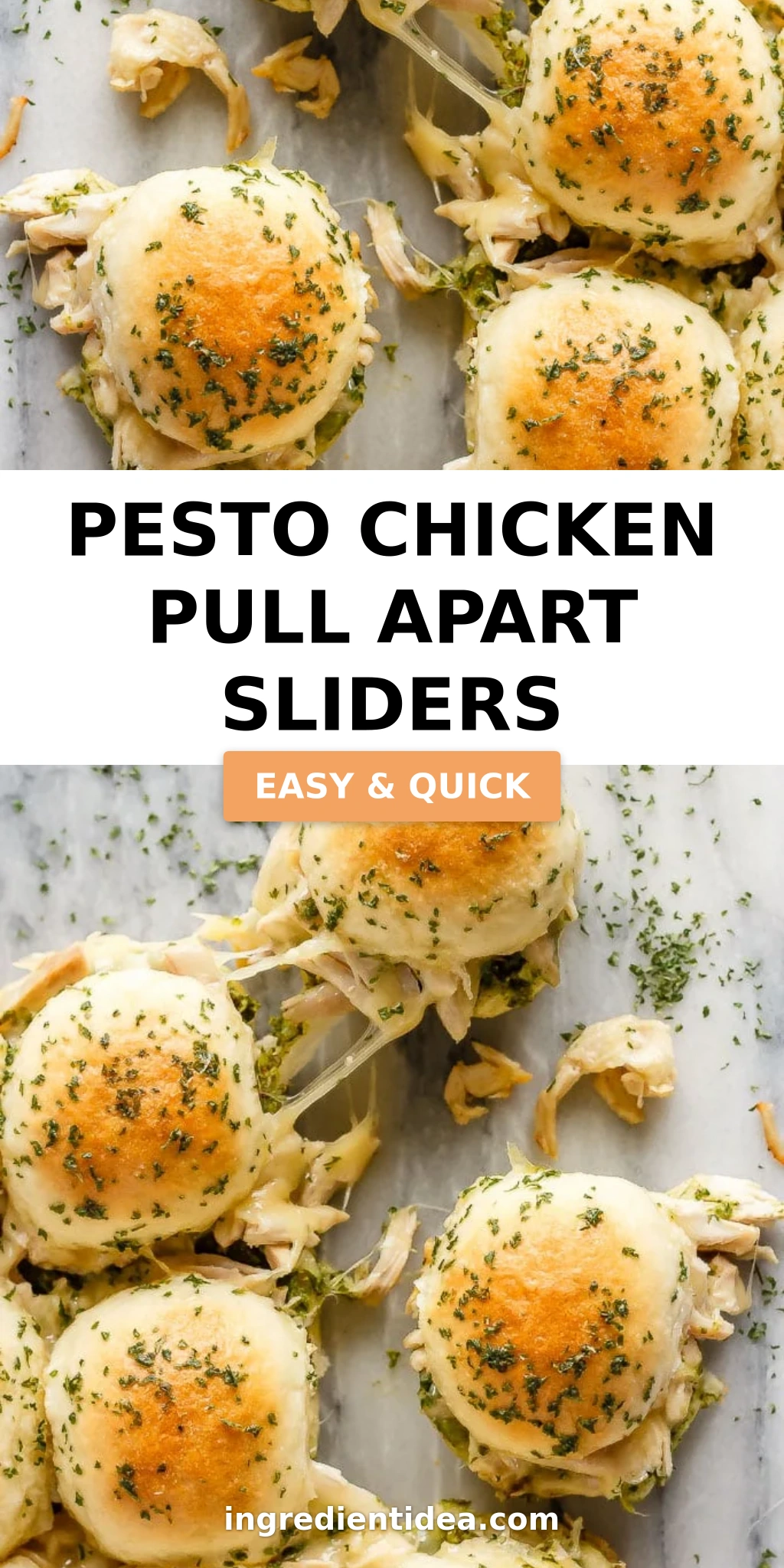 Pesto Chicken Pull Apart Sliders
