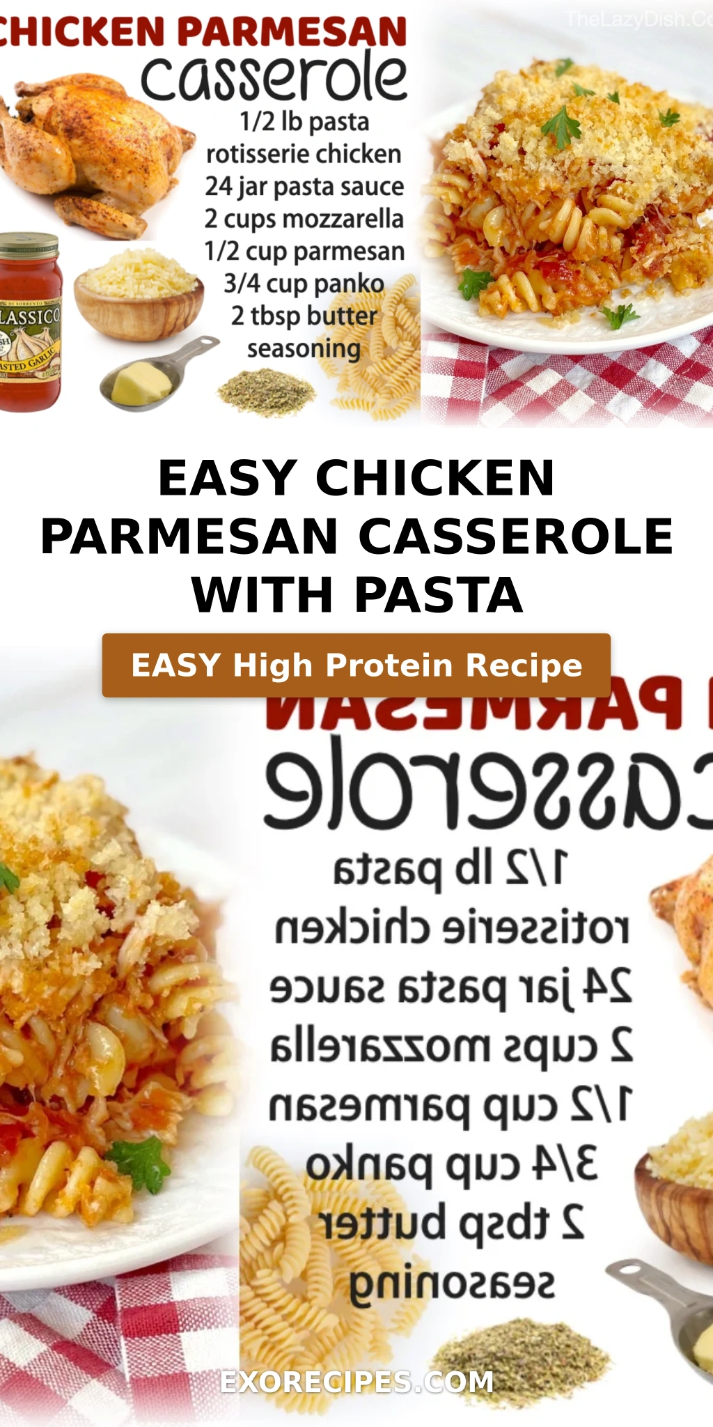 Easy Chicken Parmesan Casserole With Pasta