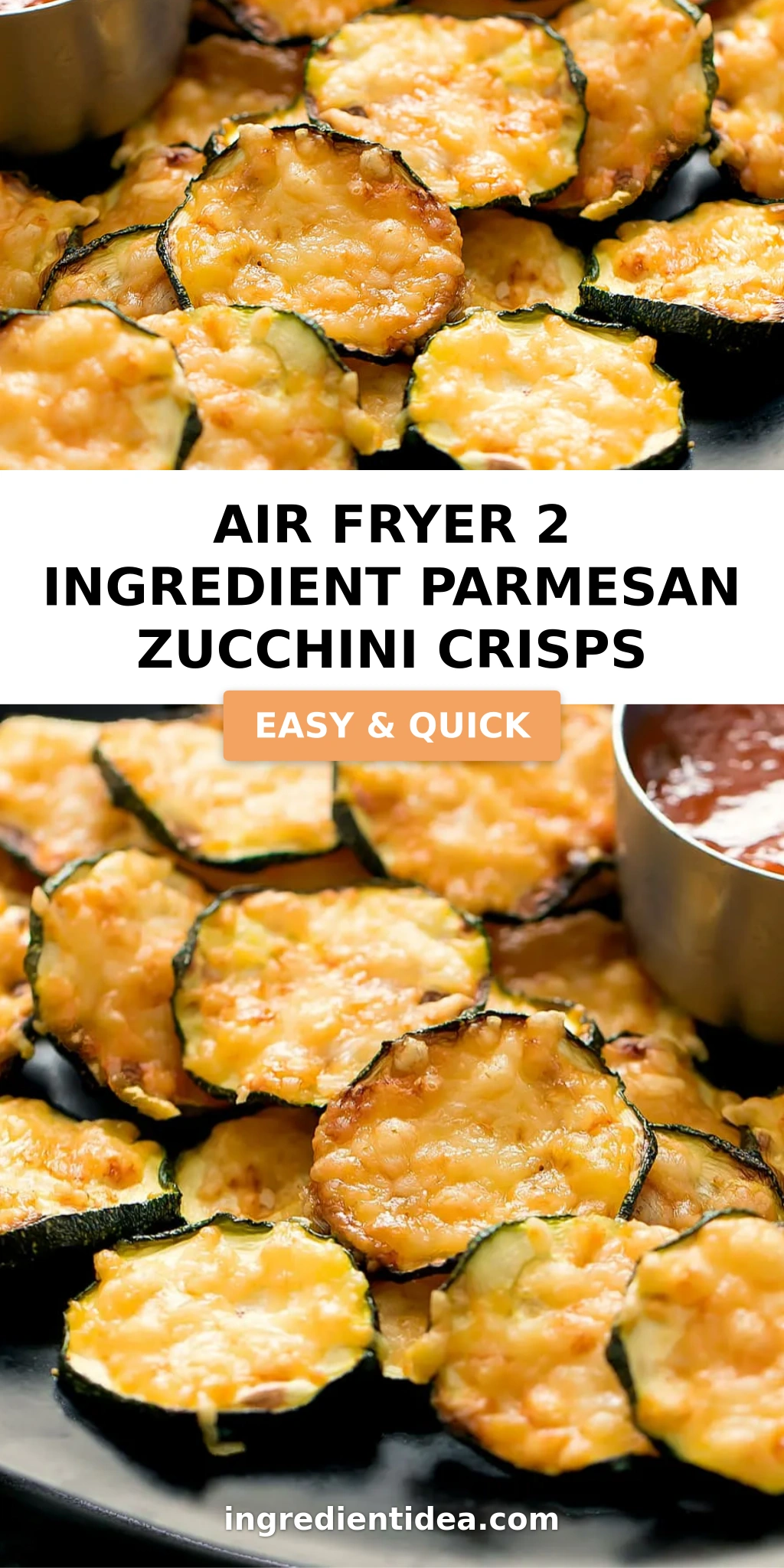 Air Fryer 2 Ingredient Parmesan Zucchini Crisps