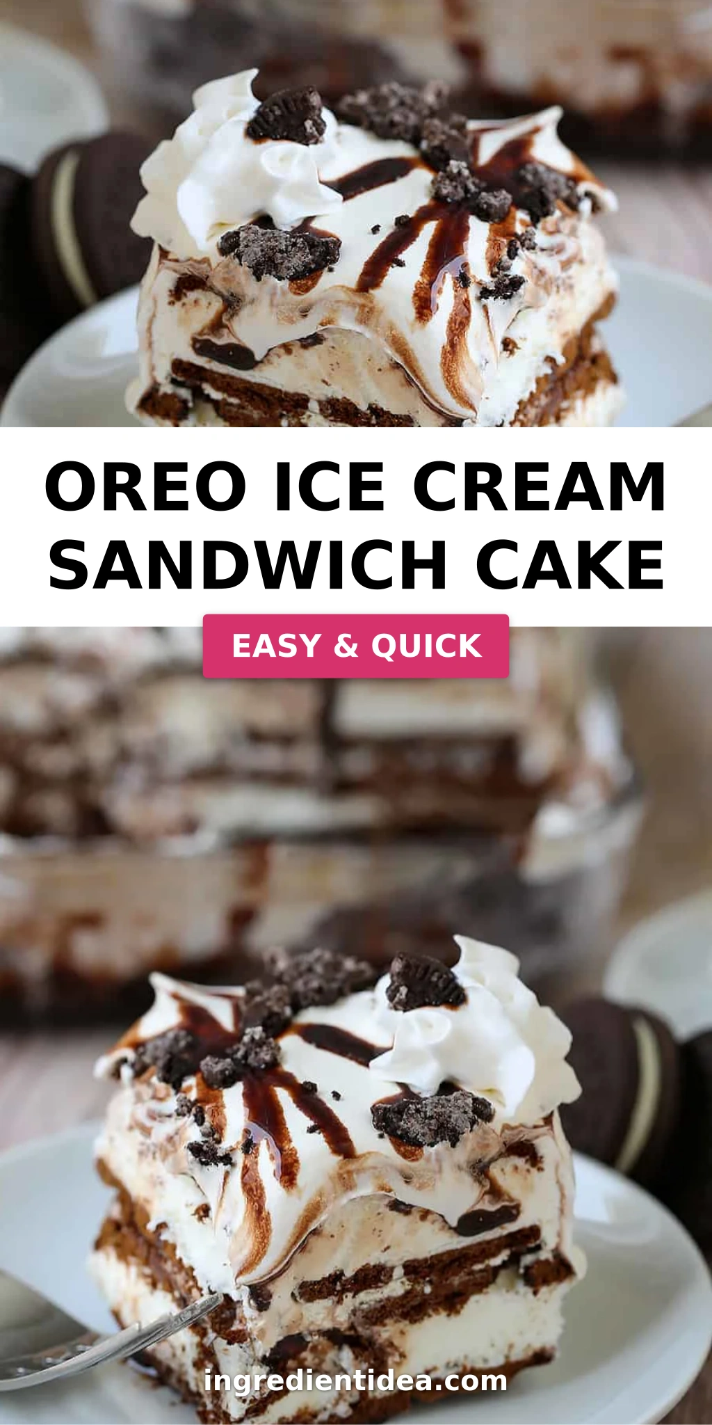 Oreo Ice Cream Sandwich Cake