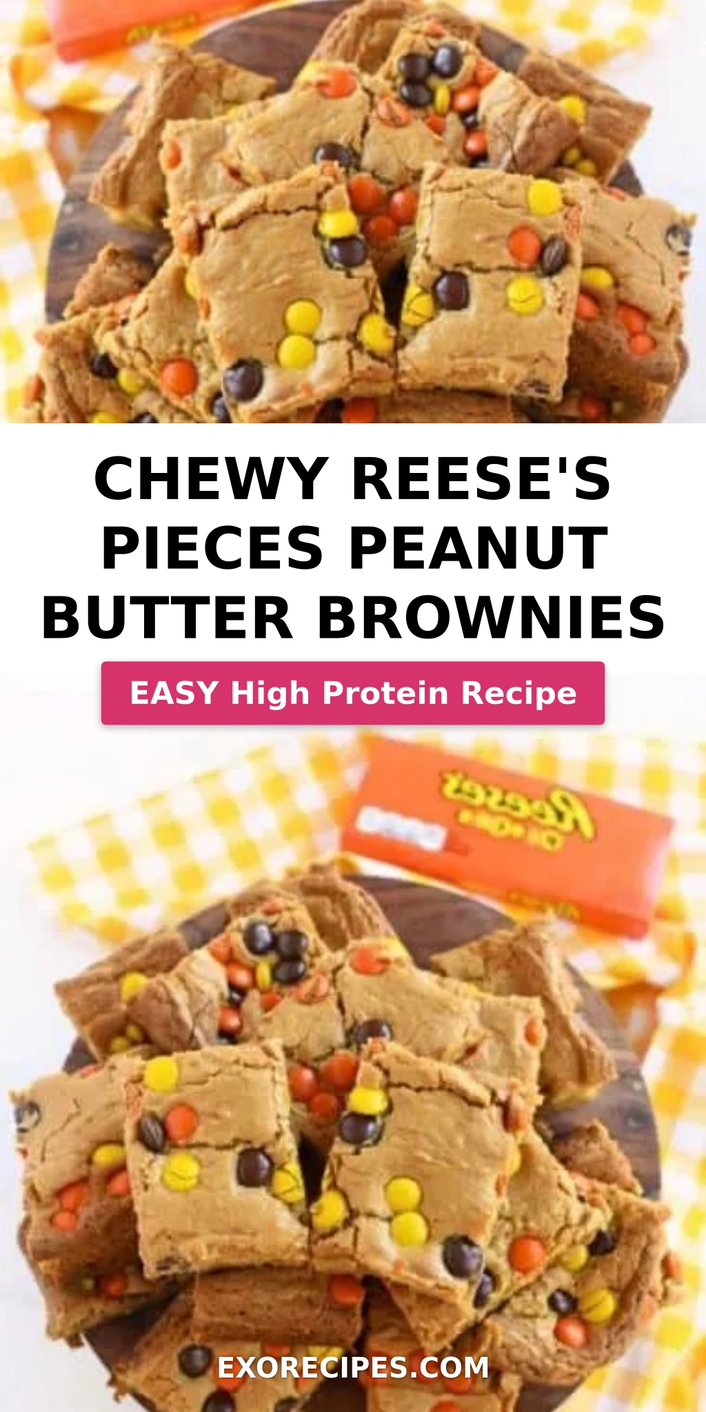 Chewy REESE'S PIECES Peanut Butter Brownies