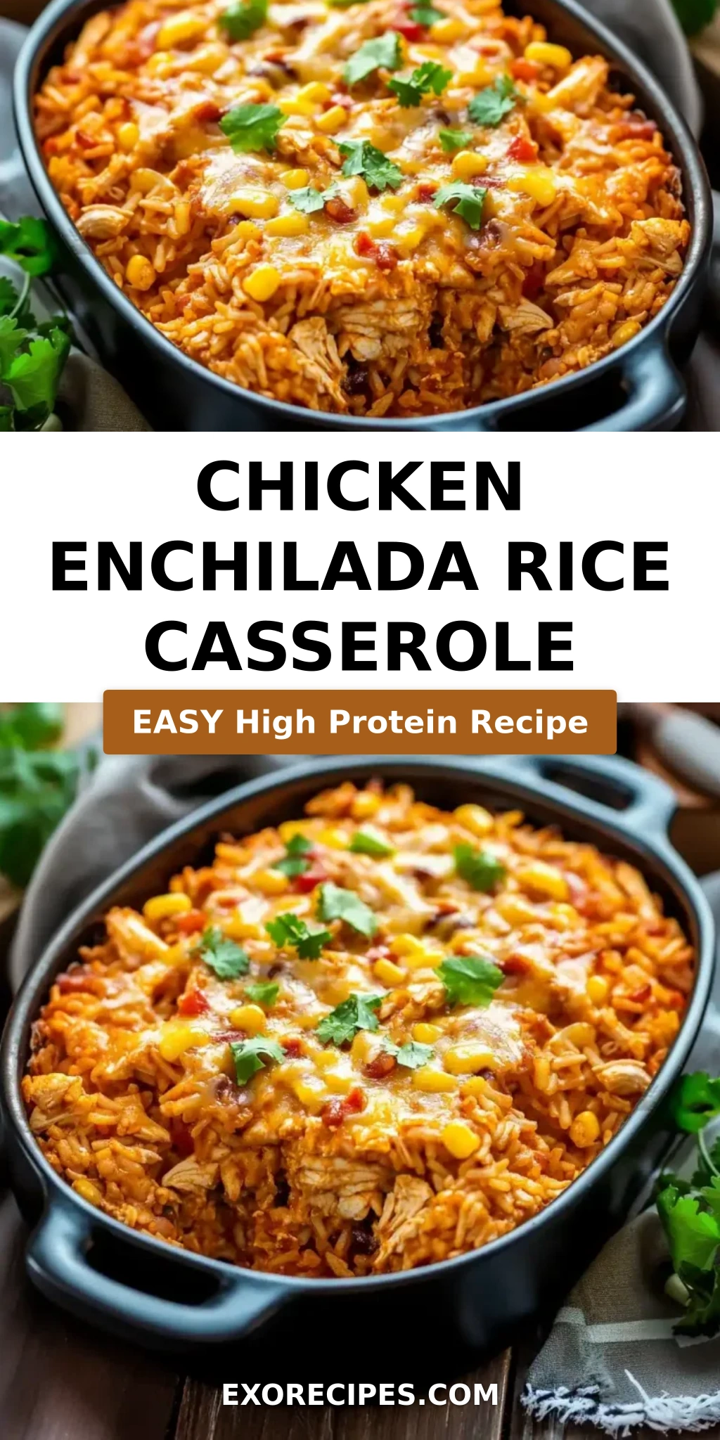 Chicken Enchilada Rice Casserole