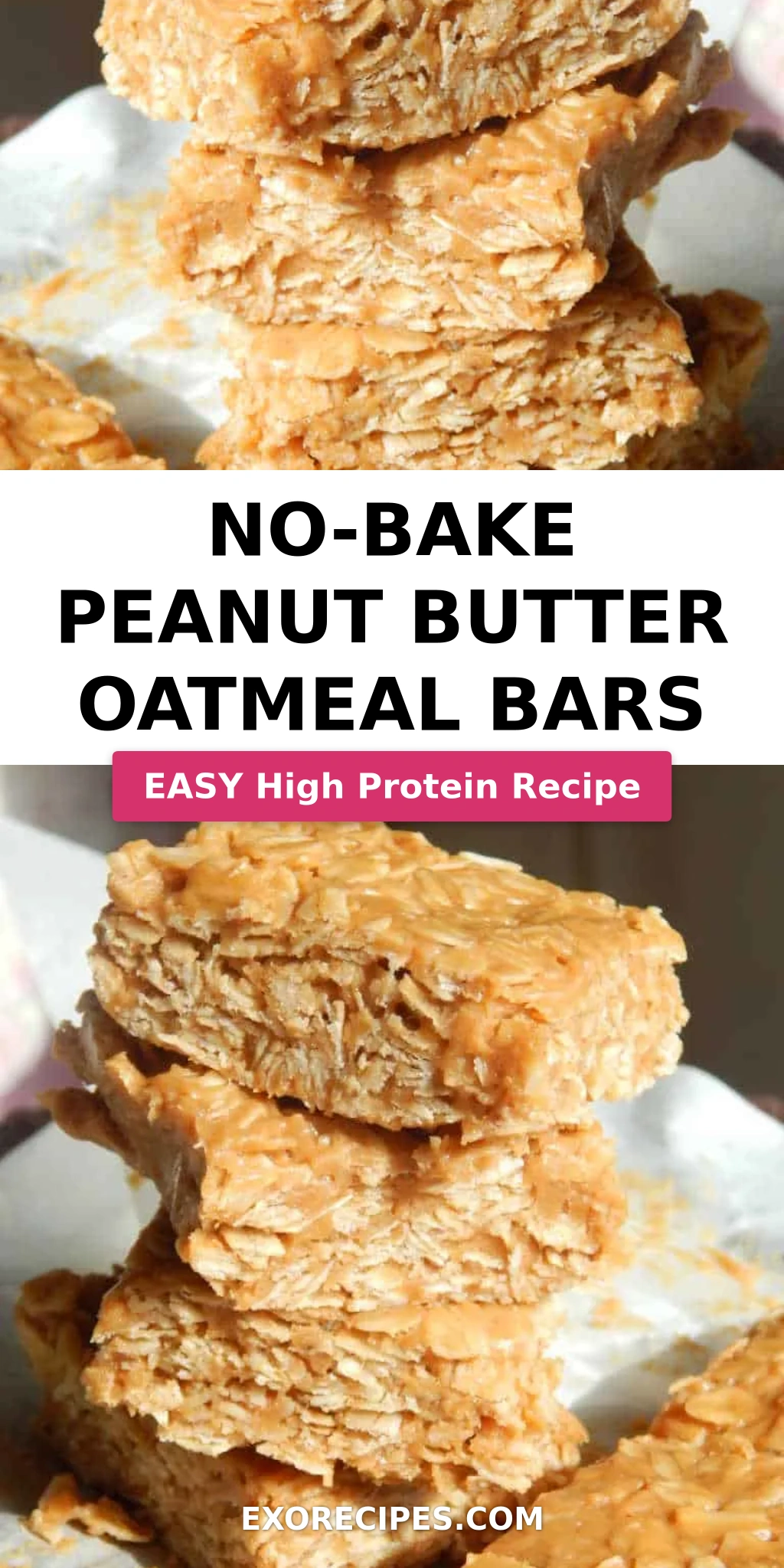 No-Bake Peanut Butter Oatmeal Bars
