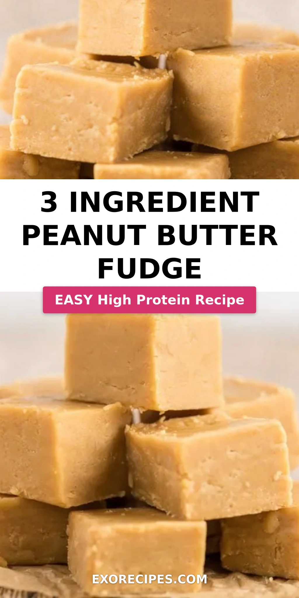 3 Ingredient Peanut Butter Fudge