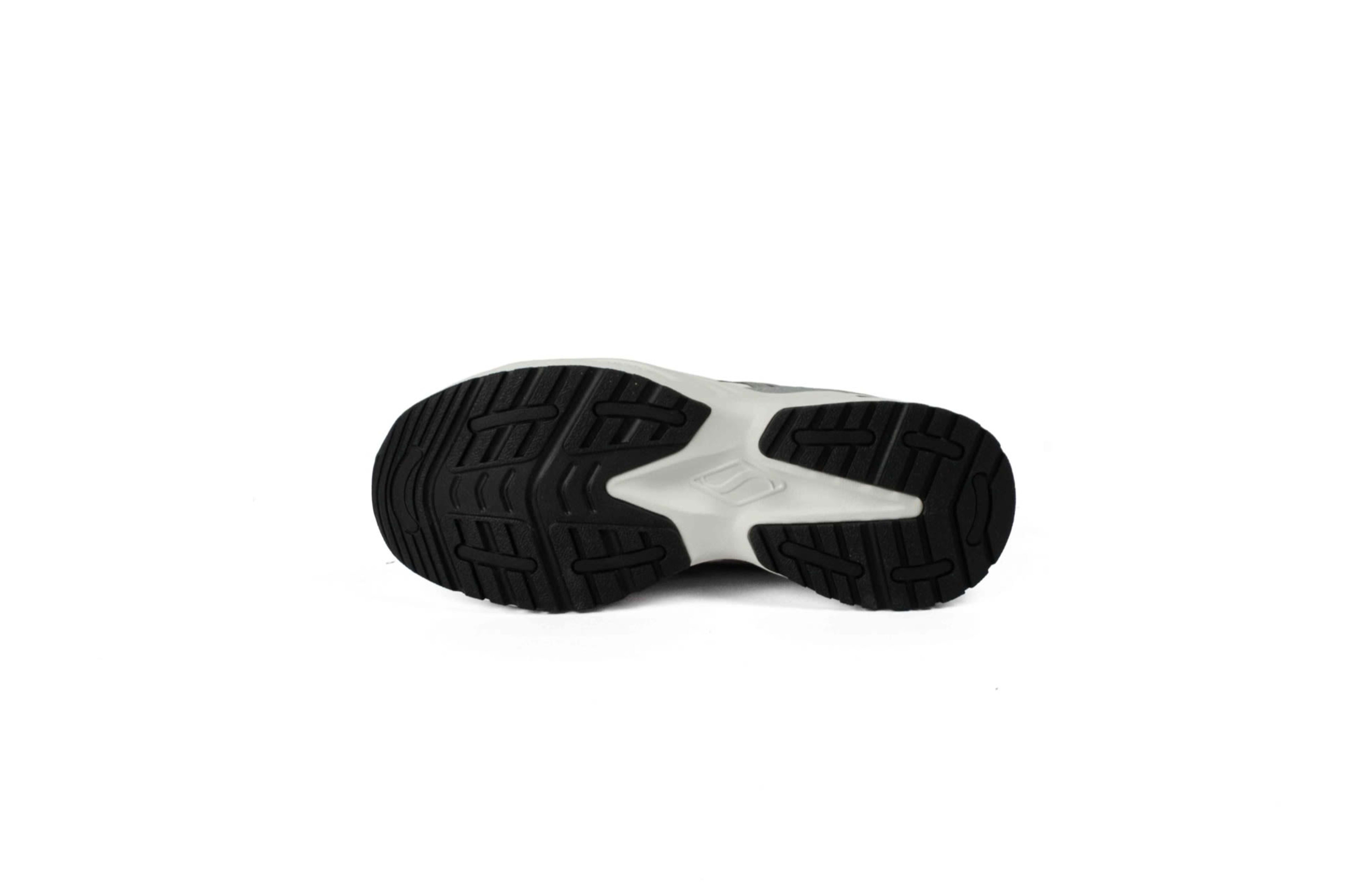 SKECHERS DAMA OVERLAY DEPORTIVO NEGRO-BLANCO-PLATA vista 6