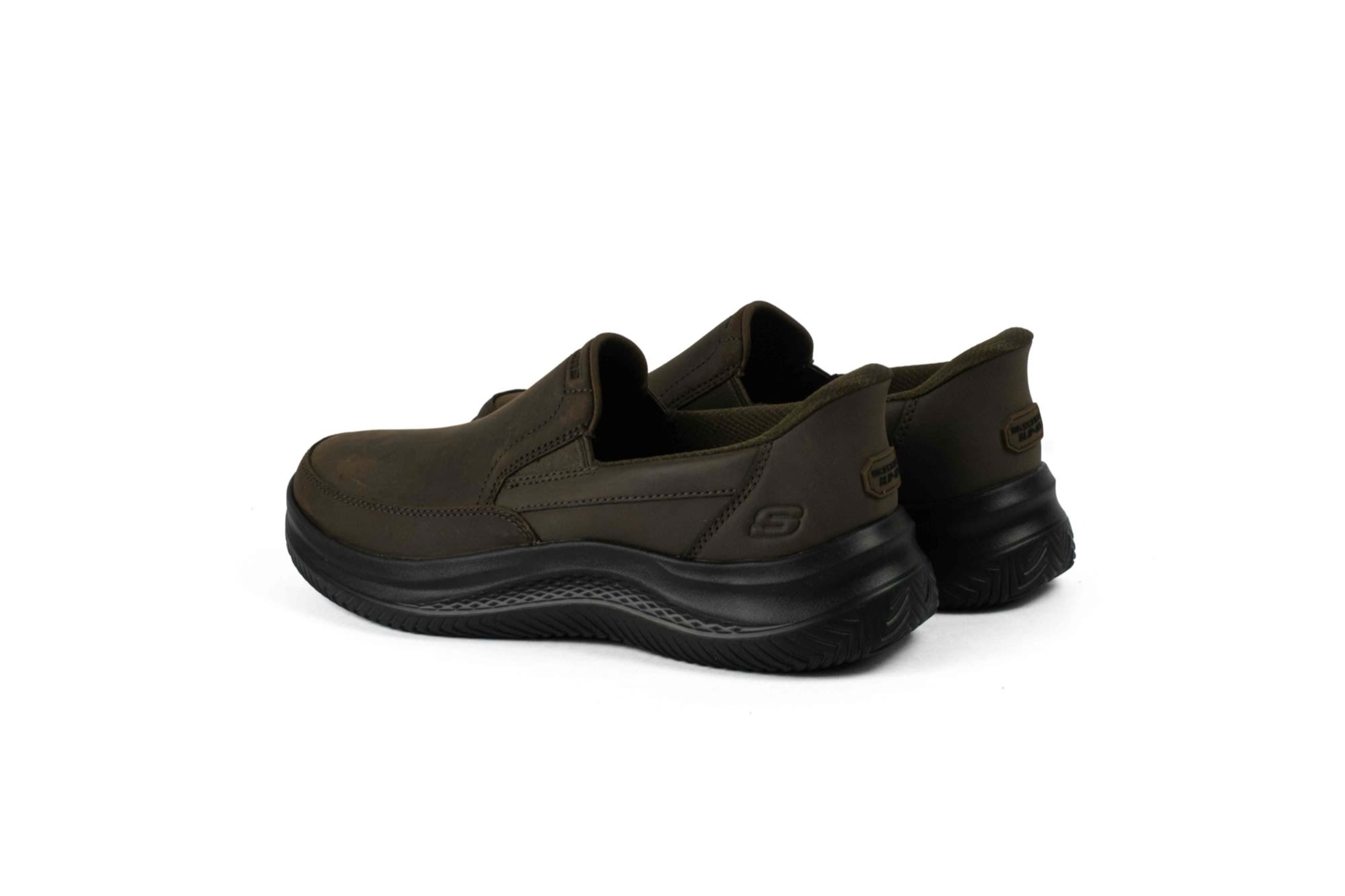TENIS SKECHERS HOMBRE HASTING MOCASIN CAFE vista 3