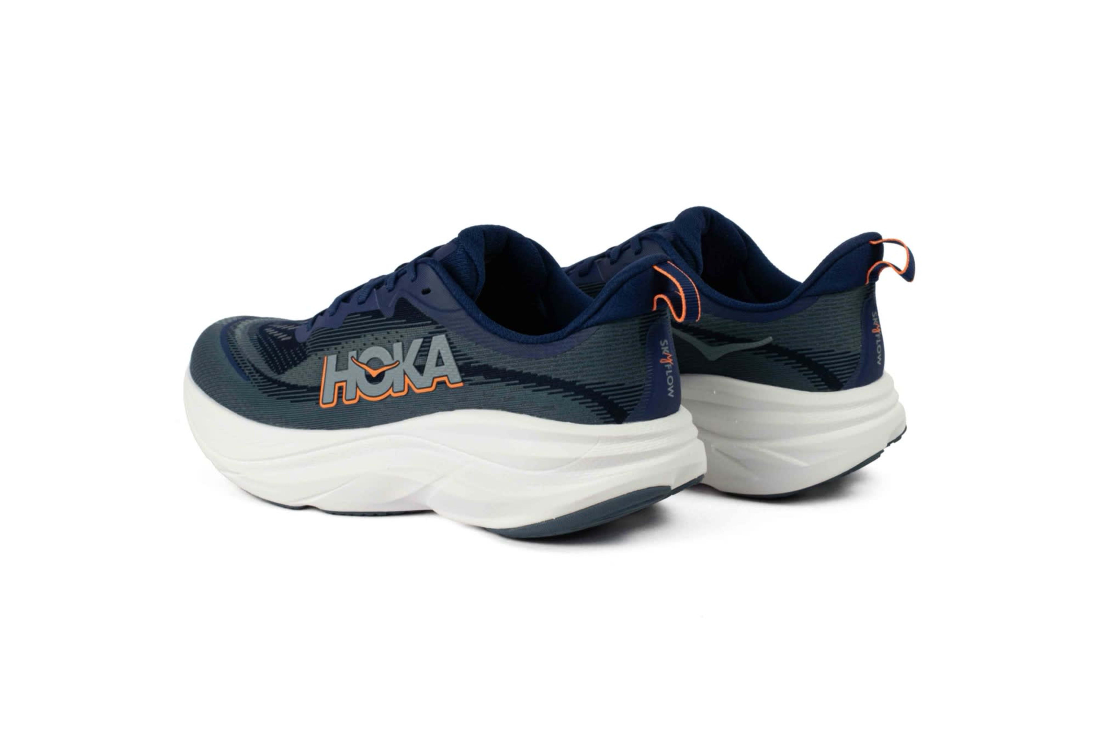 TENIS HOKA SKYFLOW HOMBRE AZUL NARANJA vista 6