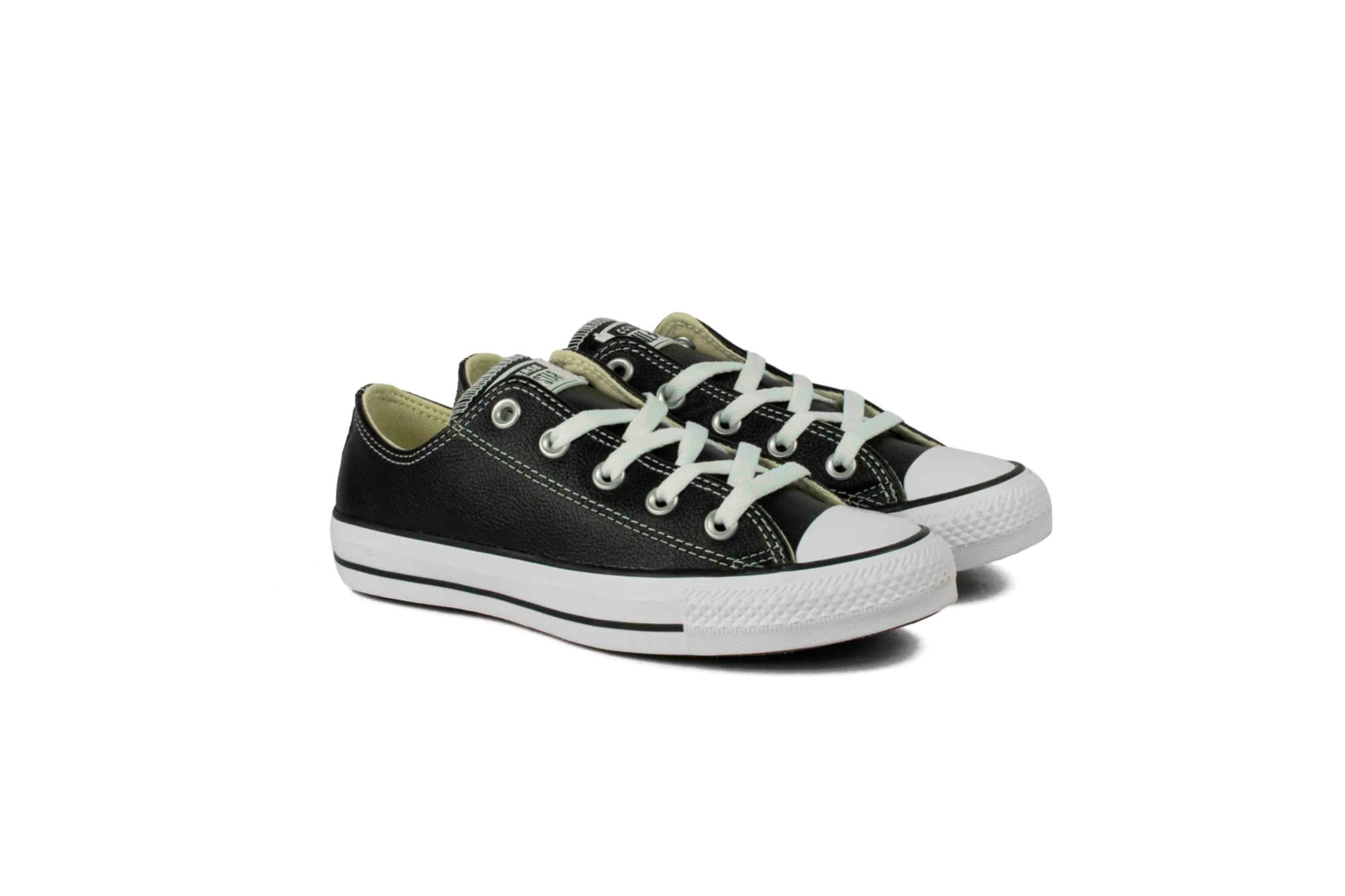 CONVERSE ALL STAR NEGRO CUERO CLASICO vista 1