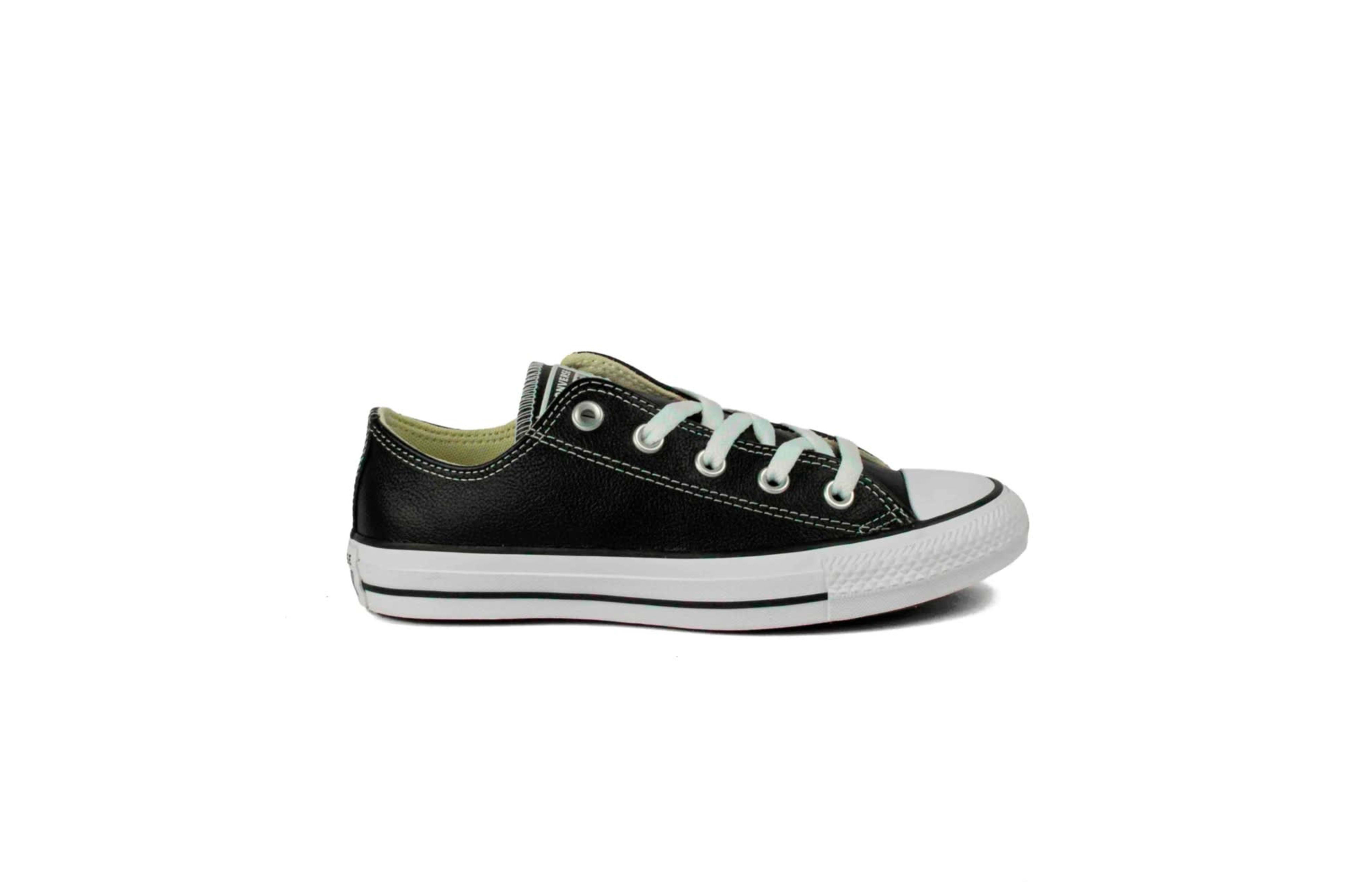 CONVERSE ALL STAR NEGRO CUERO CLASICO vista 2