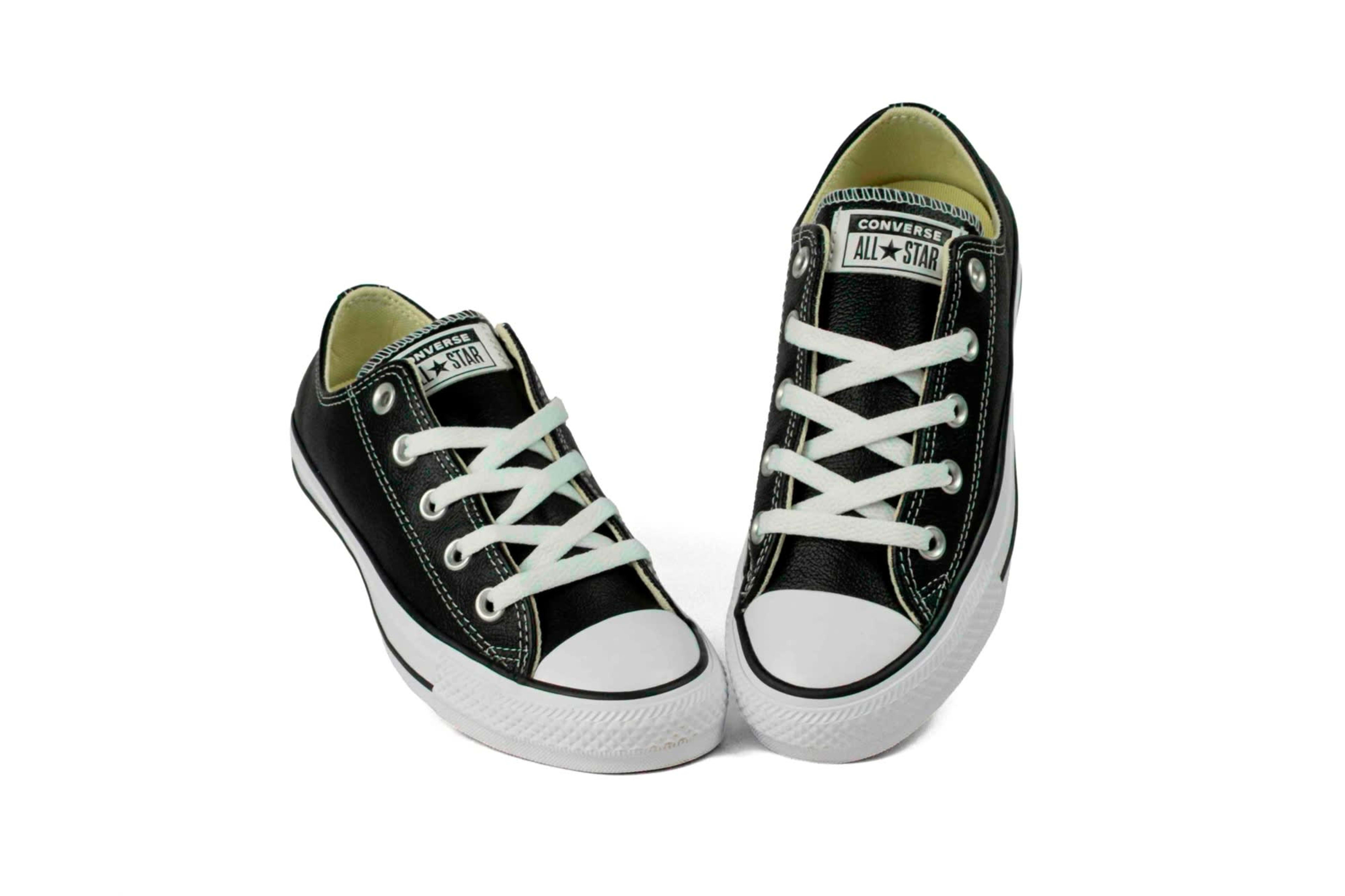 CONVERSE ALL STAR NEGRO CUERO CLASICO vista 5