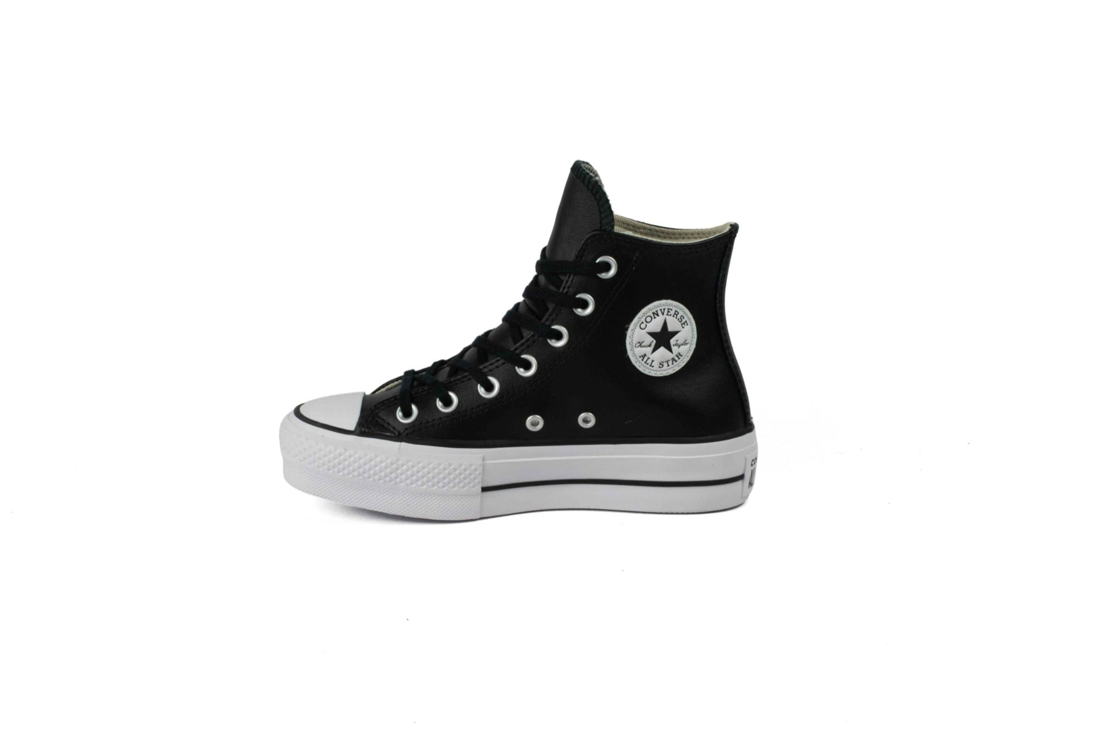 TENIS CONVERSE PLATAFORMA MUJER CHUCK TAYLOR NEGROS vista 3