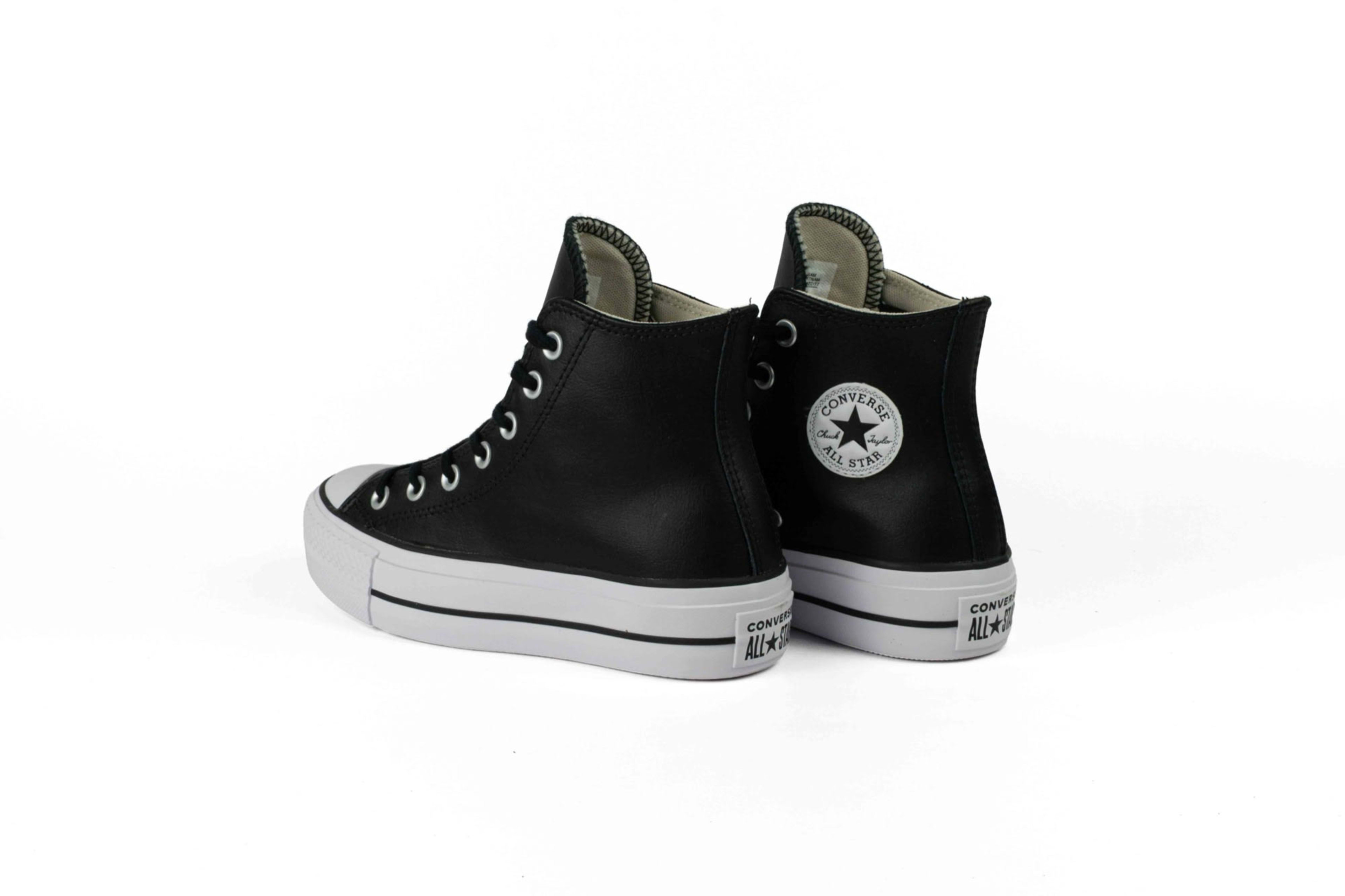 TENIS CONVERSE PLATAFORMA MUJER CHUCK TAYLOR NEGROS vista 4