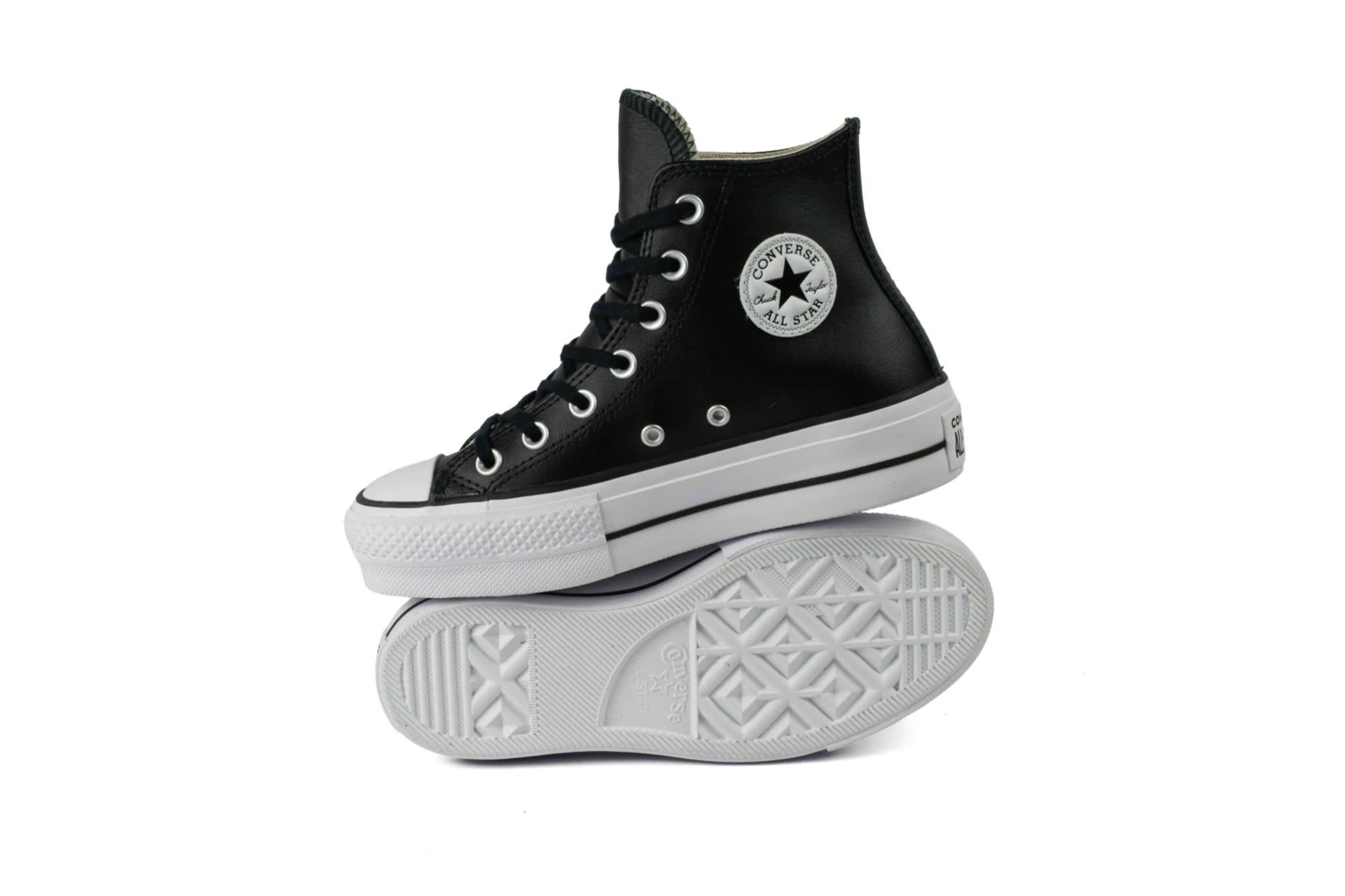 TENIS CONVERSE PLATAFORMA MUJER CHUCK TAYLOR NEGROS vista 6