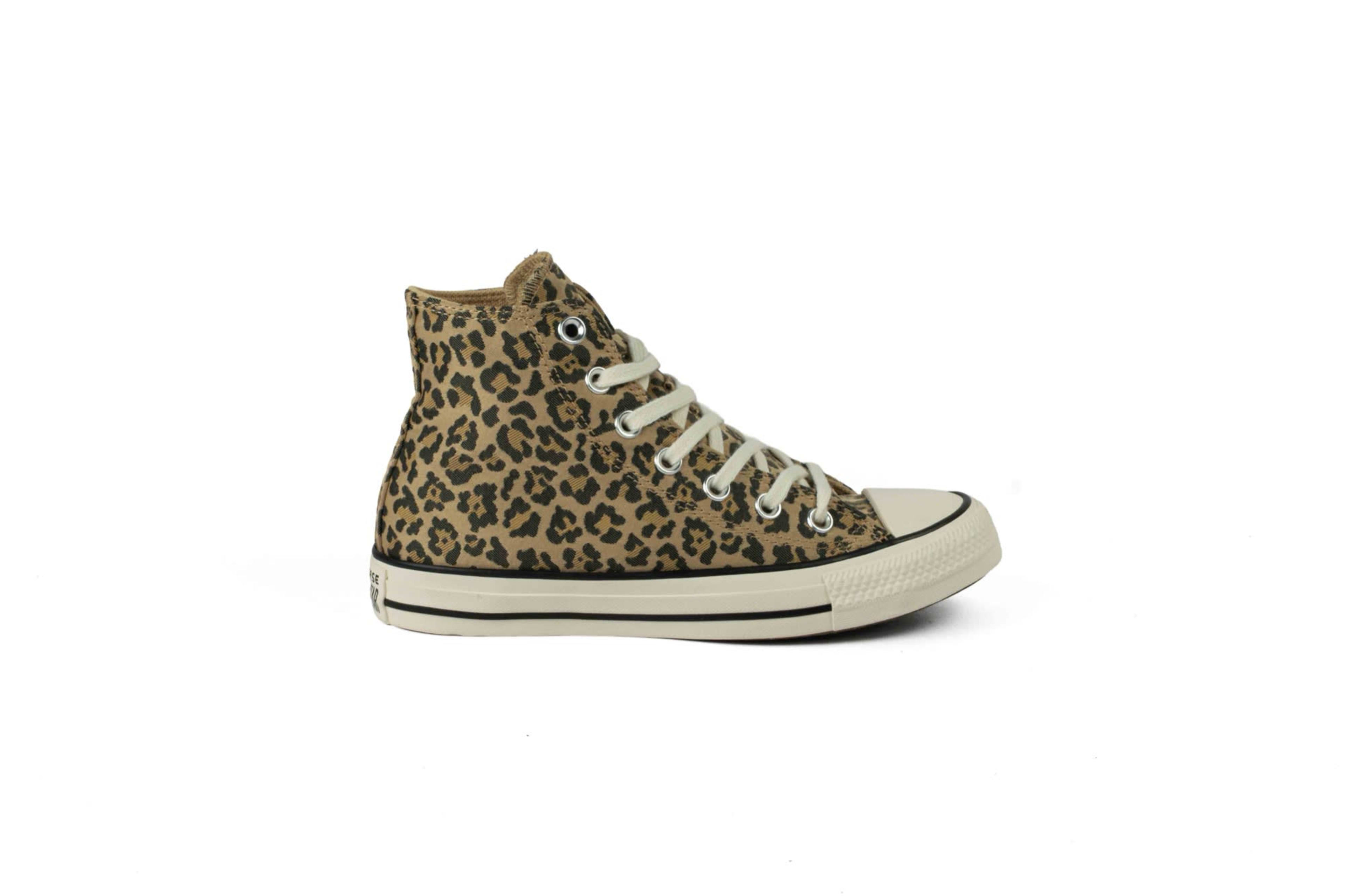 BOTA CONVERSE ANIMAL PRINT CLÁSICA CAQUI/NEGRO vista 2
