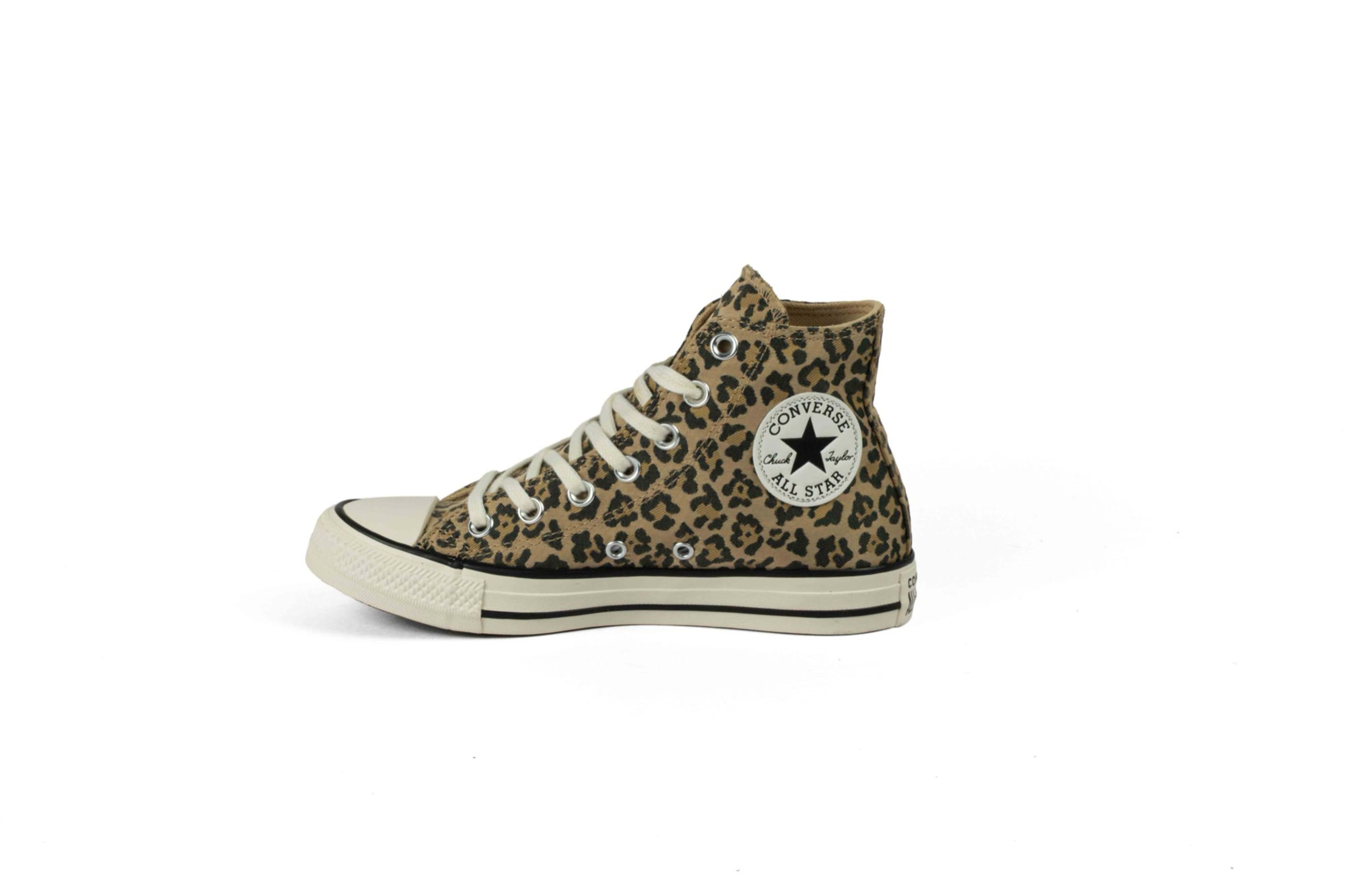 BOTA CONVERSE ANIMAL PRINT CLÁSICA CAQUI/NEGRO vista 3