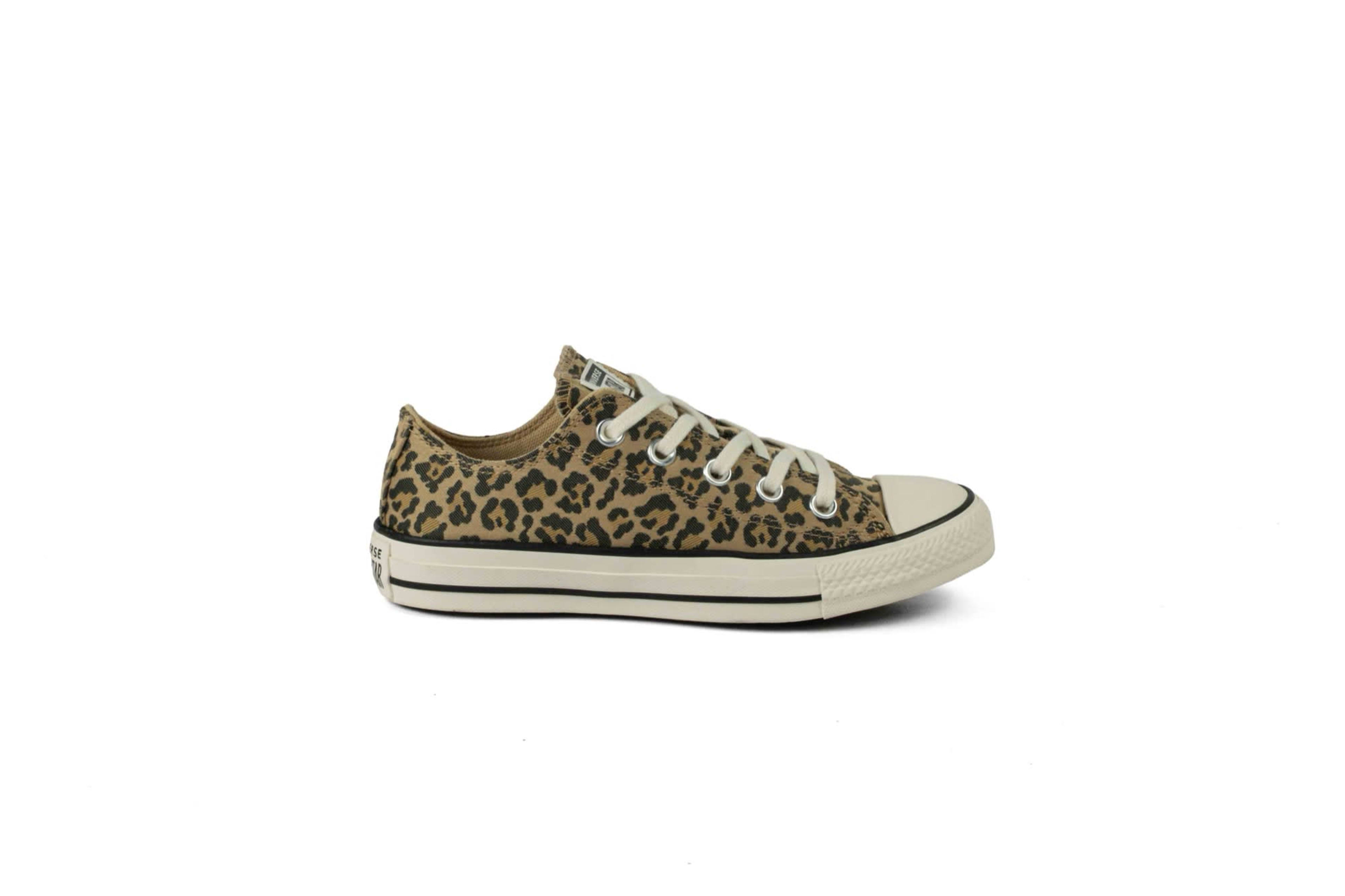 TENIS CONVERSE CLÁSICO MUJER ANIMAL PRINT CAQUÍ/NEGRO vista 2
