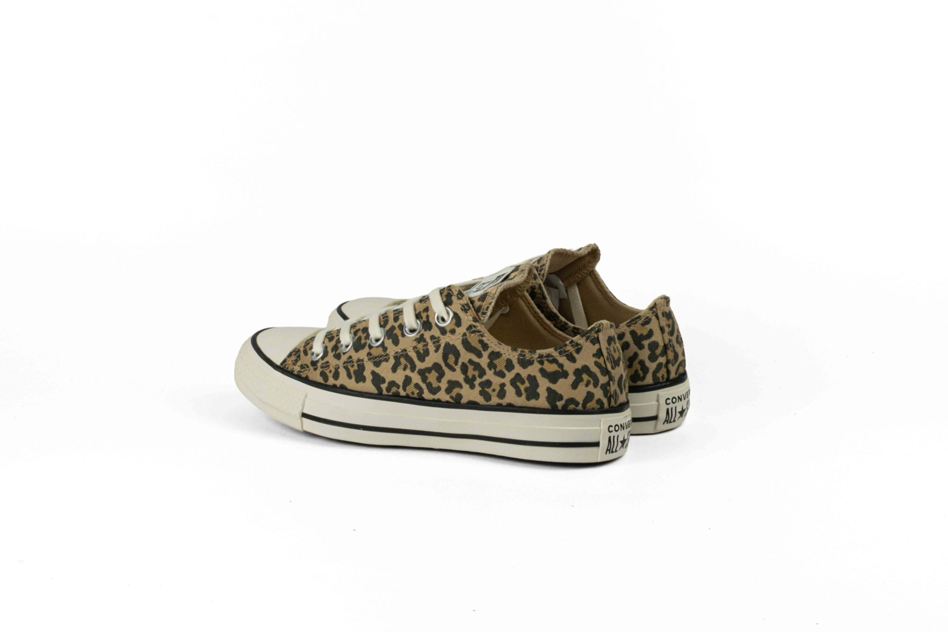 TENIS CONVERSE CLÁSICO MUJER ANIMAL PRINT CAQUÍ/NEGRO vista 4