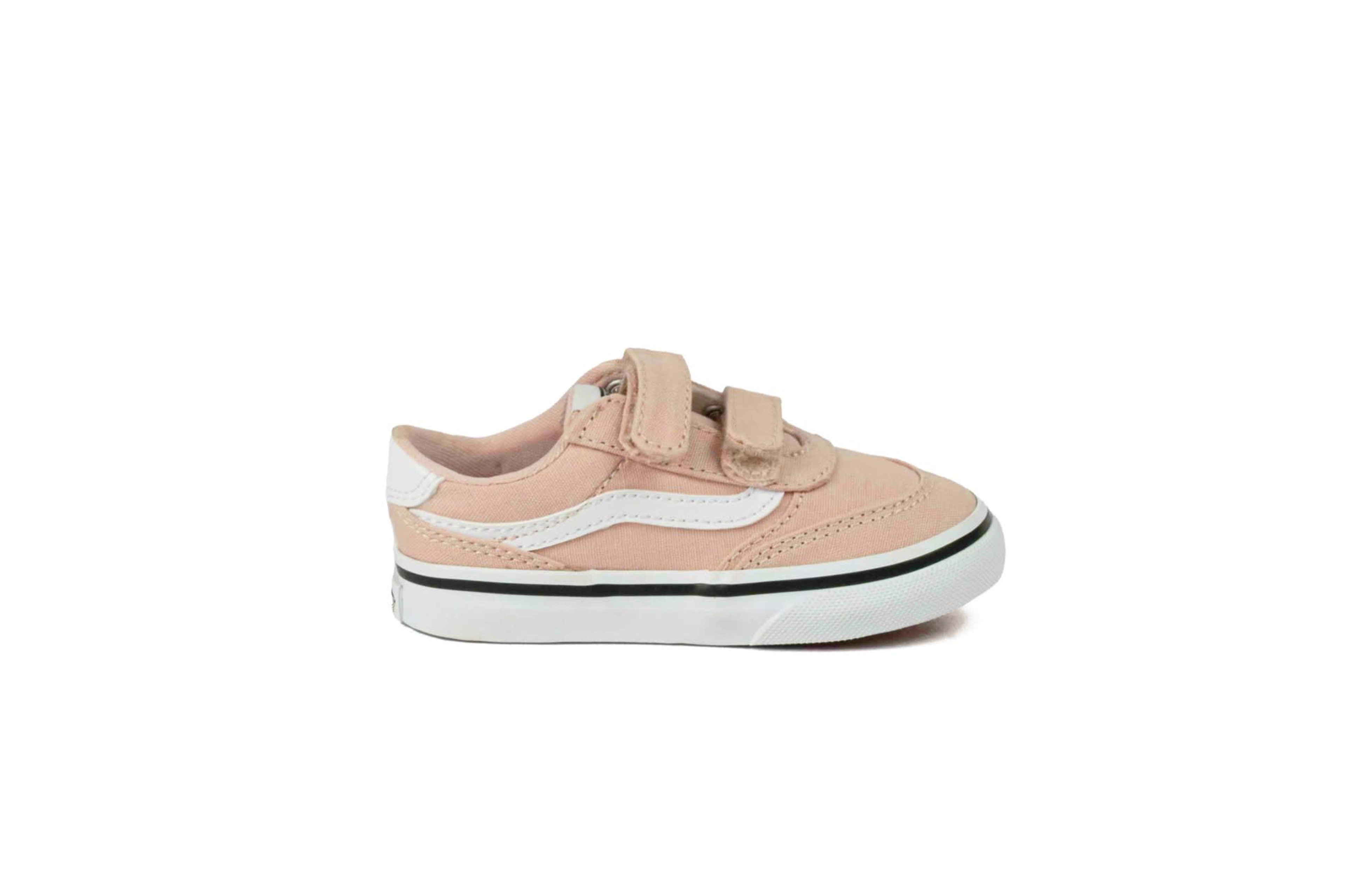 TENIS VANS BROOKLIN INFANTIL VELCRO ROSADO/BLANCO vista 1