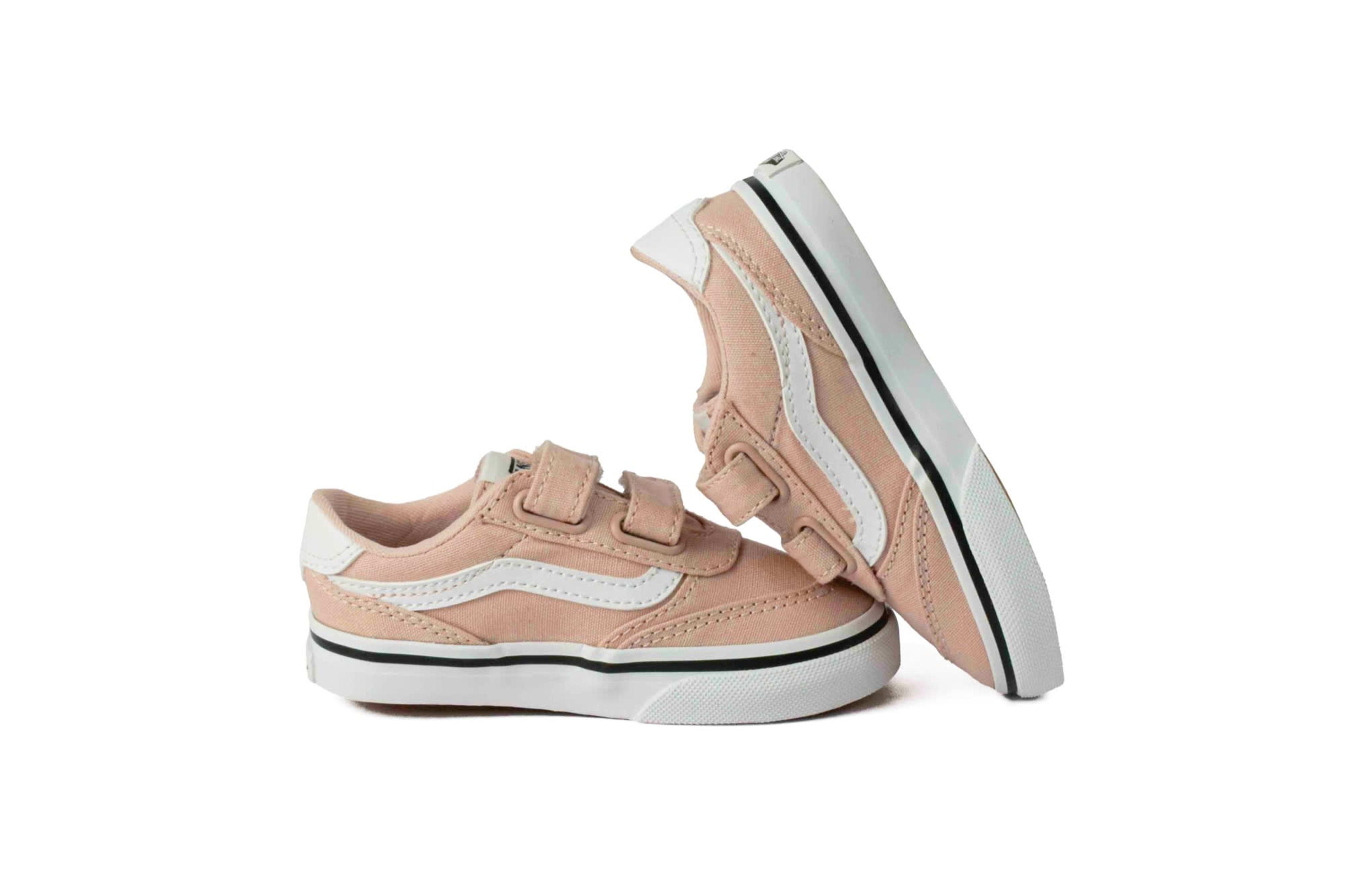 TENIS VANS BROOKLIN INFANTIL VELCRO ROSADO/BLANCO vista 4