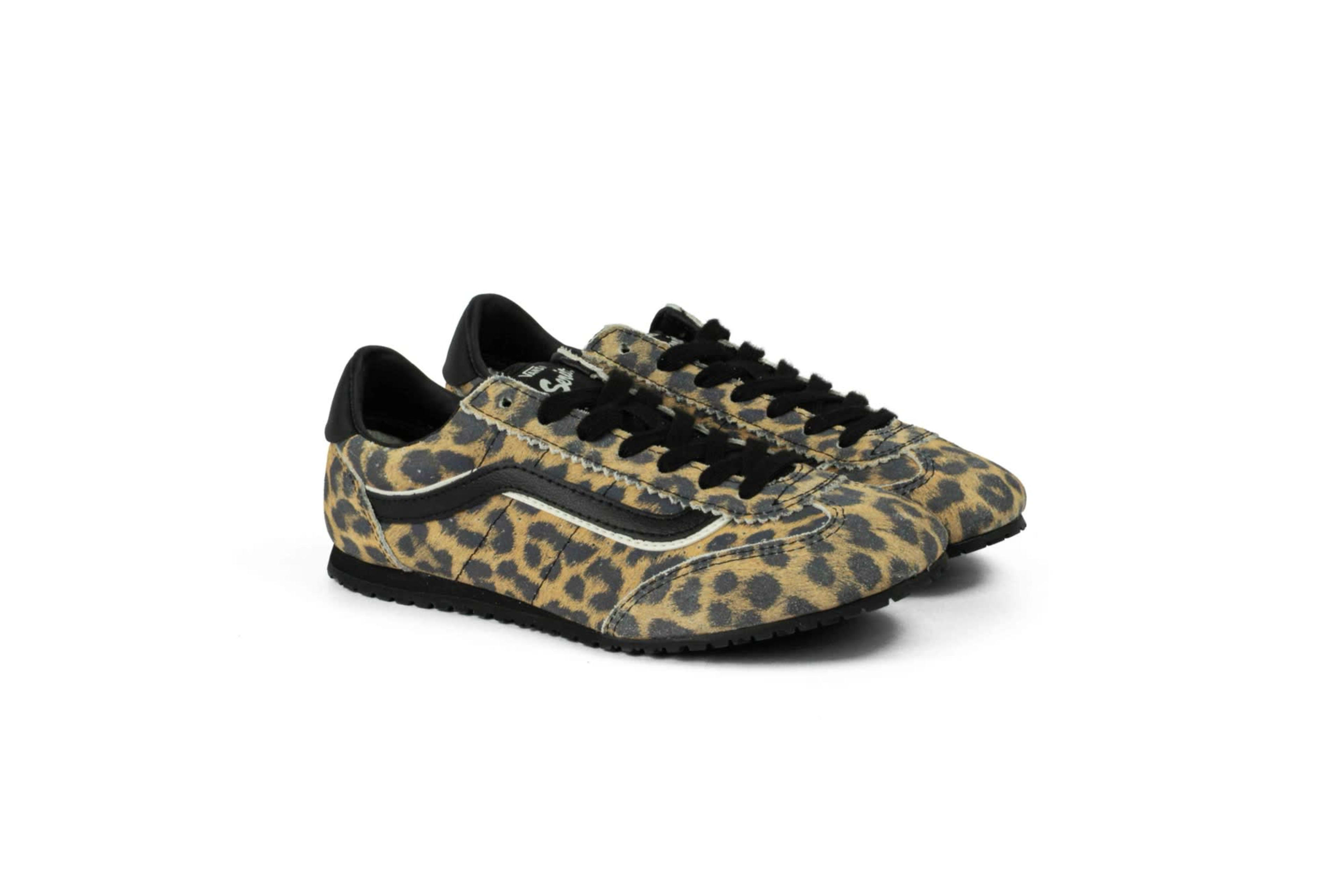 TENIS VANS SUPER LOWPRO UNIEX "LEOPARD BLACK" vista 1