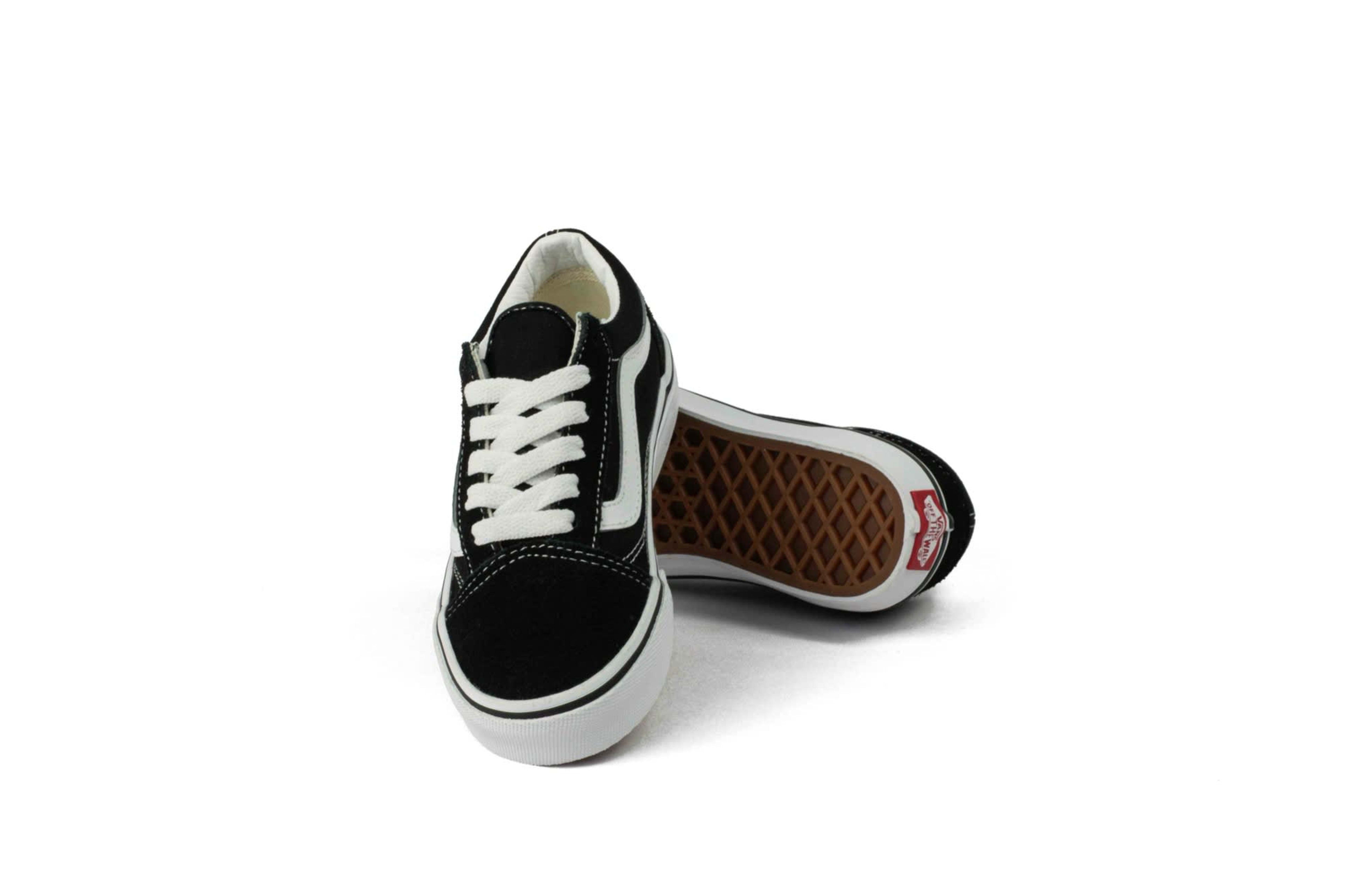 TENIS VANS OLD SKOOL JUNIOR NEGRO BLANCO vista 5