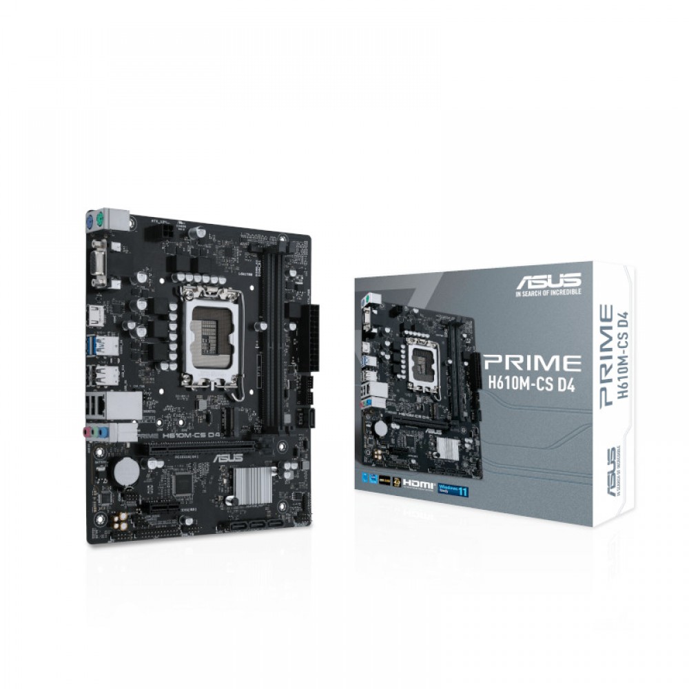 Asus Prime H610M-CS D4 LGA1700 Micro-ATX Motherboard (PRIME H610M-CS D4)