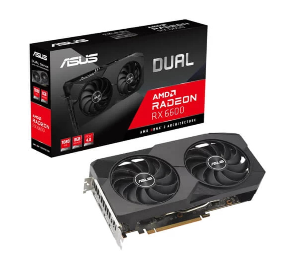 Asus Dual Rx 6600 8Gb Gaming Graphics Card (DUAL-RX6600-8G-V2)