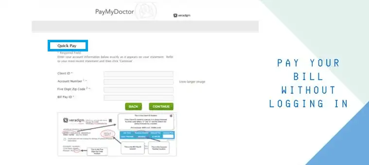 PayMyDoctor  Pay without Login