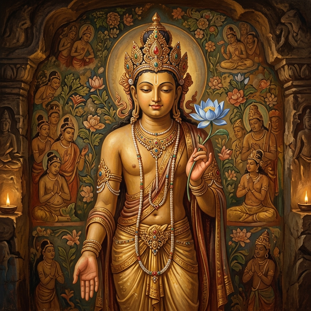 The Bodhisattvas of Cave 1: Decoding Padmapani and Vajrapani