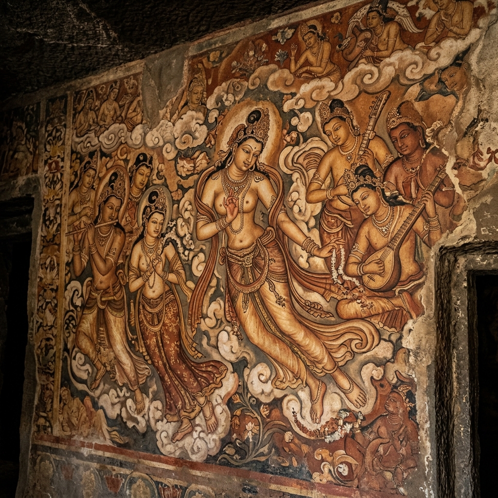 The Art of Line and Shadow: Ancient Indian Painting Techniques