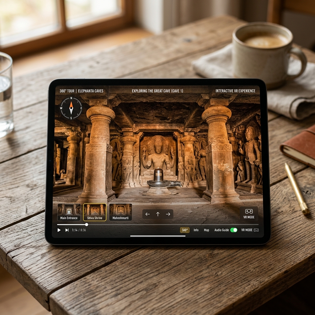 Step Inside History: Navigating the 360° Virtual Ajanta Caves Tour