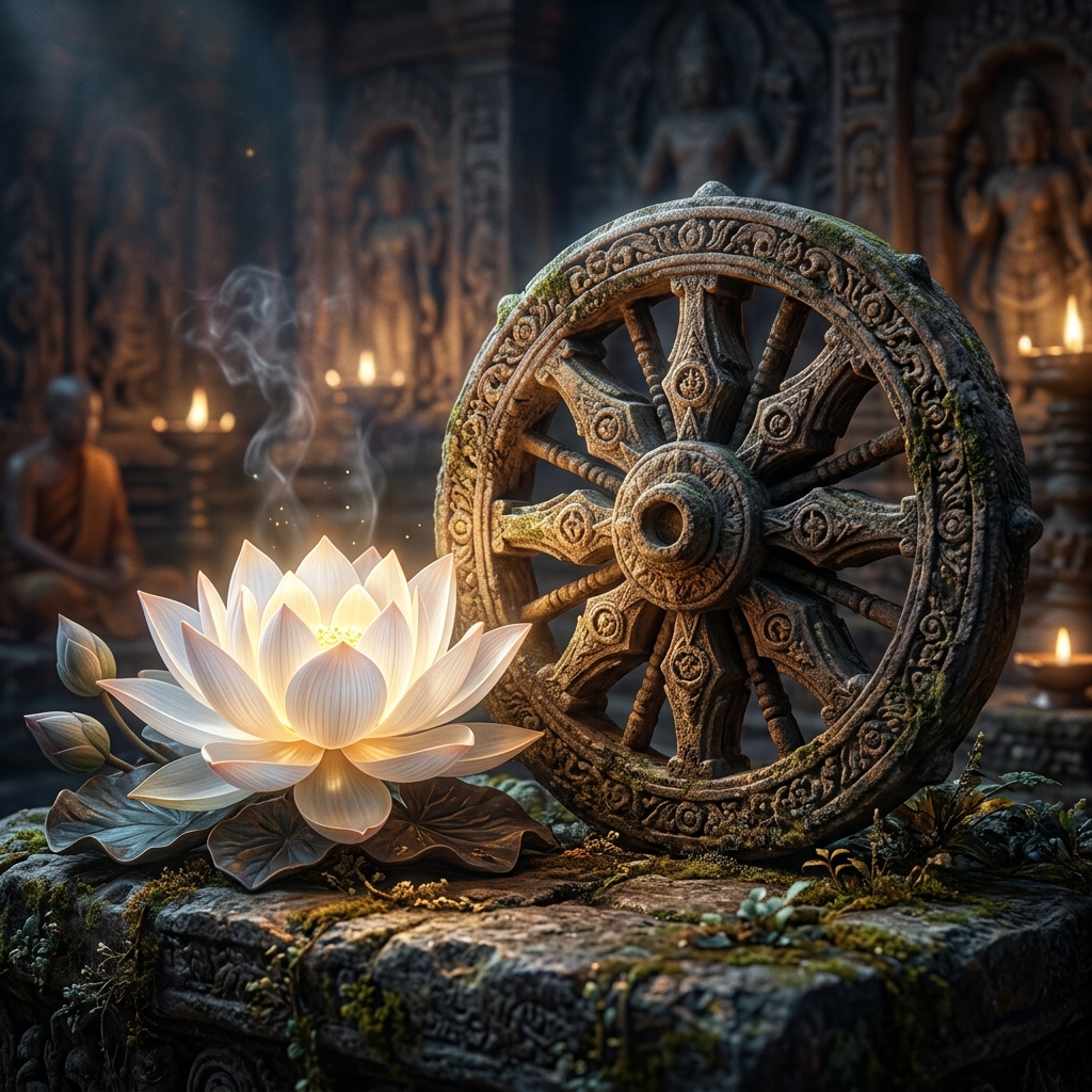 Lotus and Wheel: Decoding Sacred Symbols of Ajanta Art