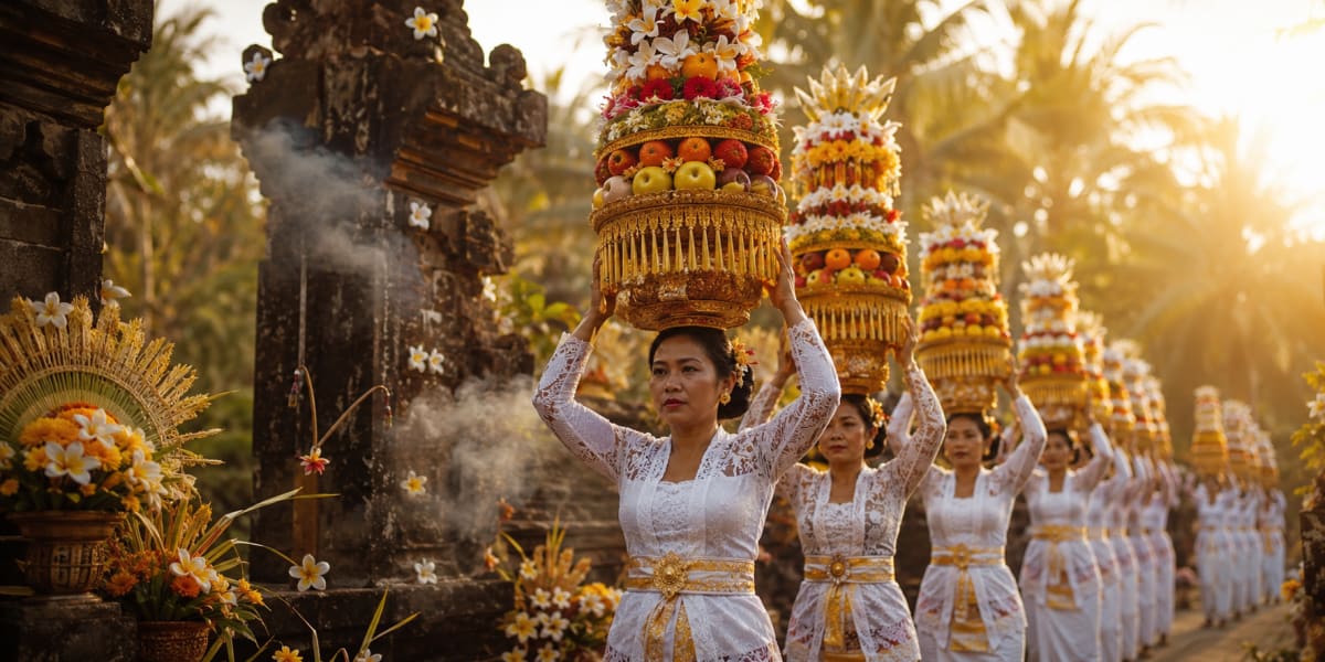 Odalan temple anniversary ceremony, Bali