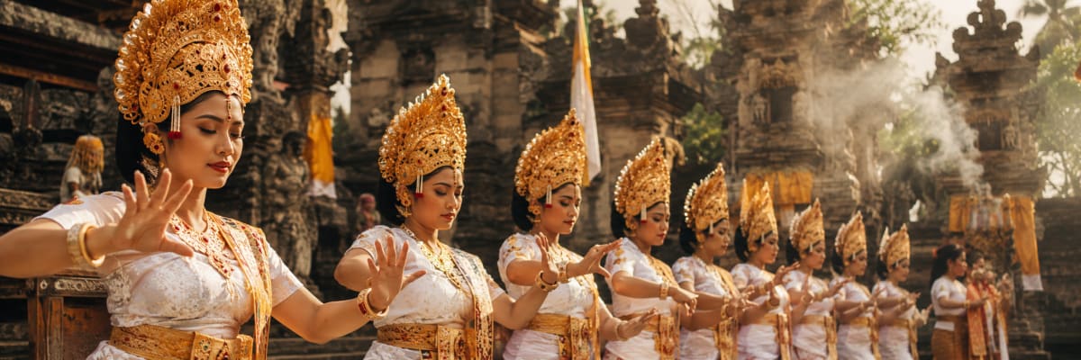 Rejang sacred female dance, Bali