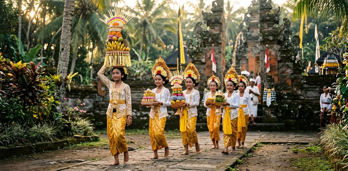 Saraswati day of knowledge ceremony, Bali
