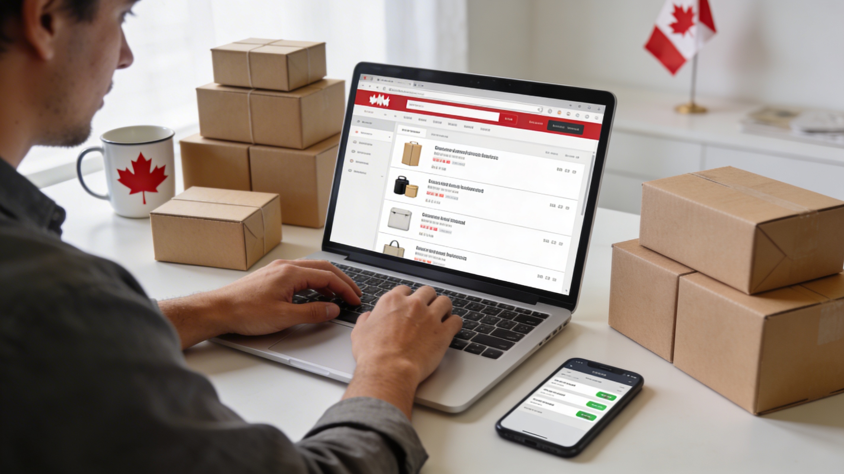 Mobile-first website design for Canadian businesses - responsive web design on smartphone
