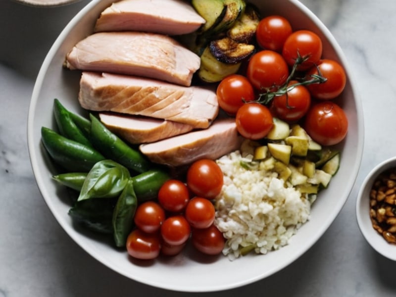 Air Fryer Roasted Mediterranean Veggie Bowls ingredients