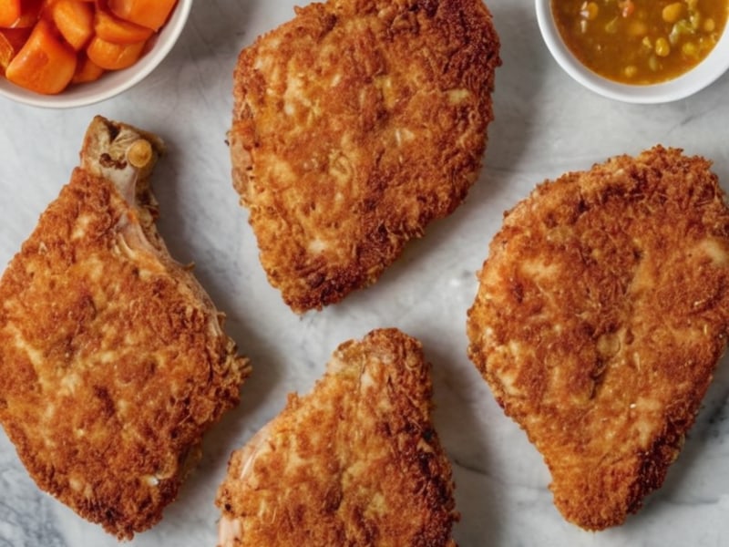 Extra Crispy Breaded Air Fryer Pork Chops ingredients