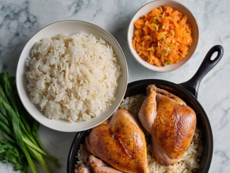 Slow Cooker Chicken Thighs & Rice ingredients