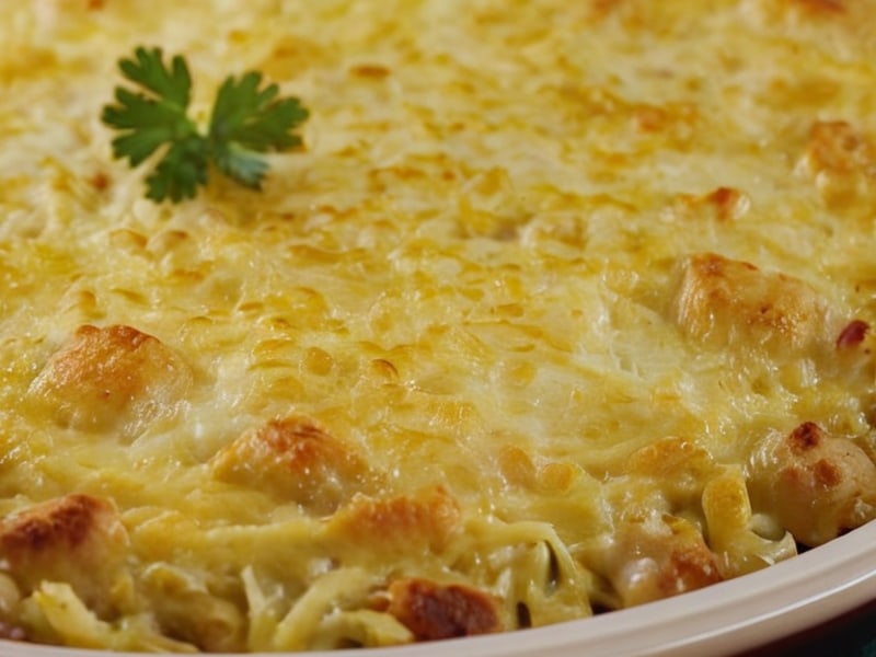 Cheesy Cabbage Casserole close-up