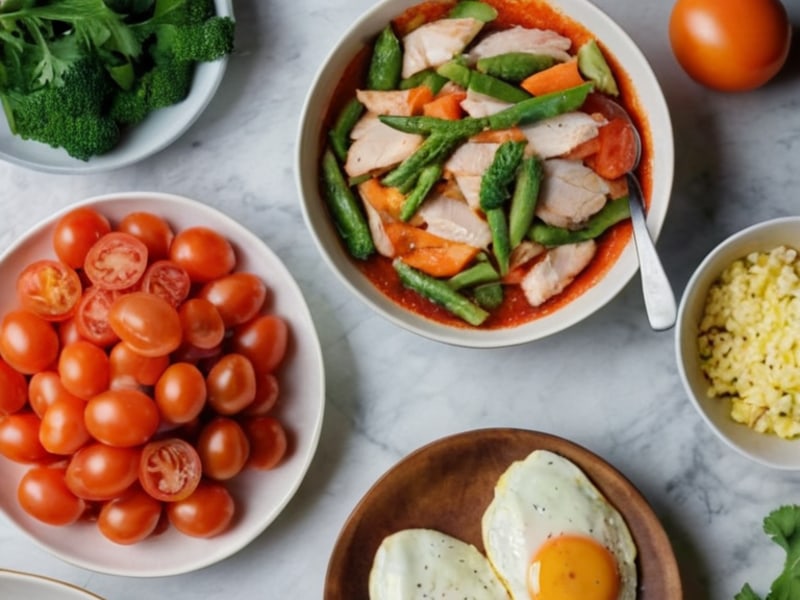 Frozen Veggie Sauté with Fried Eggs ingredients