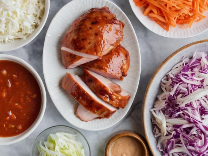 3-Ingredient BBQ Pork & Slaw ingredients