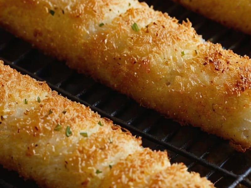 Air Fryer Cod Fish Sticks (Homemade & Crispy) close-up