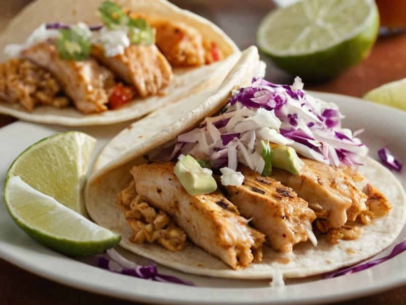 Budget Fish Tacos with Frozen Tilapia & Homemade Slaw (Under !) close-up