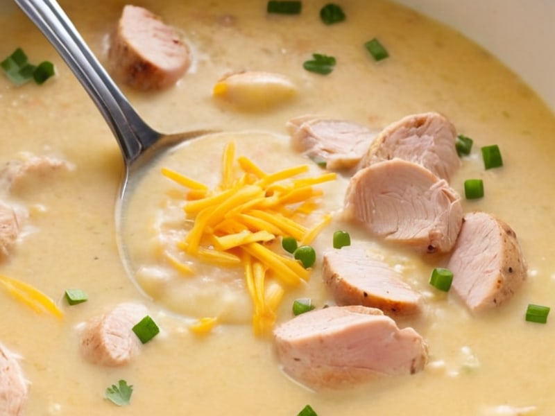 One-Pot Loaded Potato Soup (Under for 6 Servings) close-up