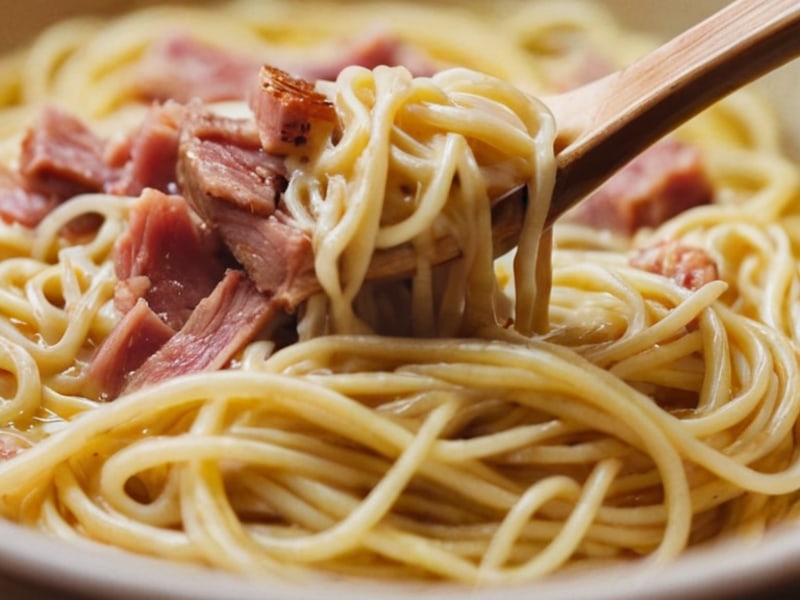 Carbonara Buldak Ramen — The Viral Comfort Noodle (+160% on Pinterest) close-up