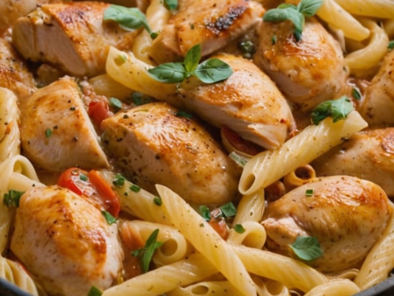 20-Minute One-Pot Marry Me Chicken Pasta close-up