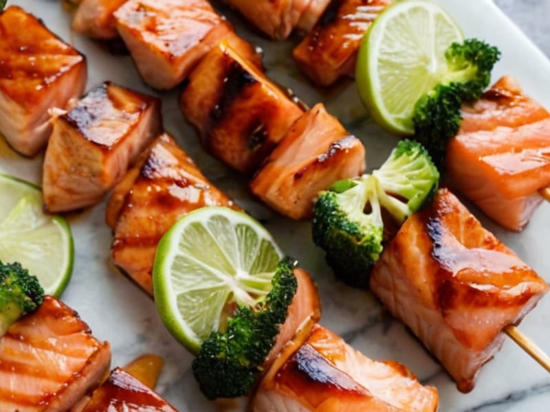 Air Fryer Teriyaki Salmon Skewers in 12 Minutes ingredients